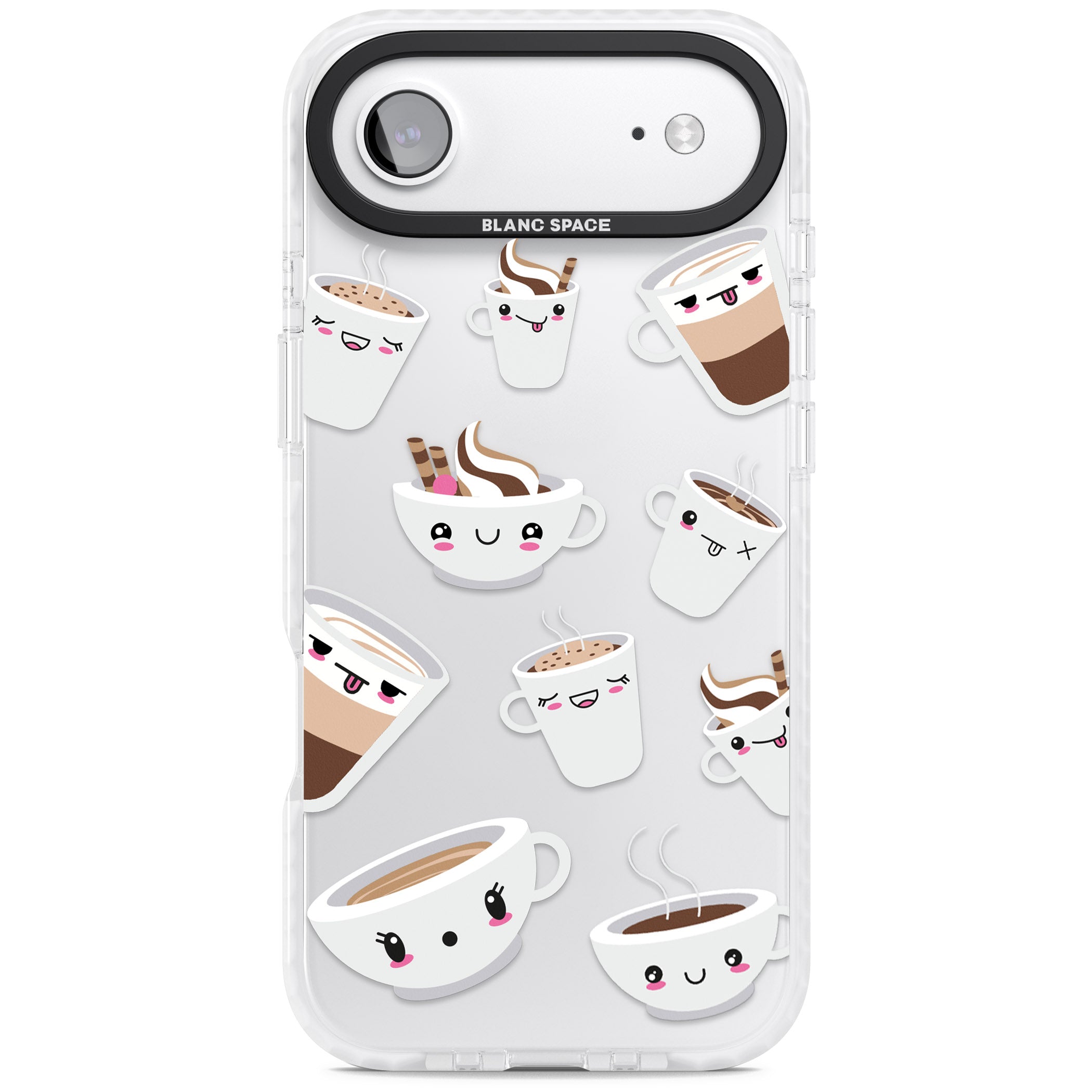 Coffee Faces iPhone 17 Air Impact Clear Phone Case