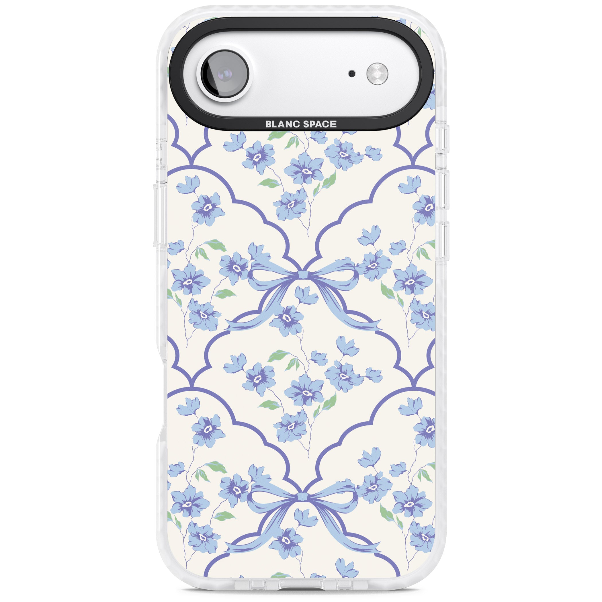 Blue Cottage Floral iPhone 17 Air Impact Clear Phone Case
