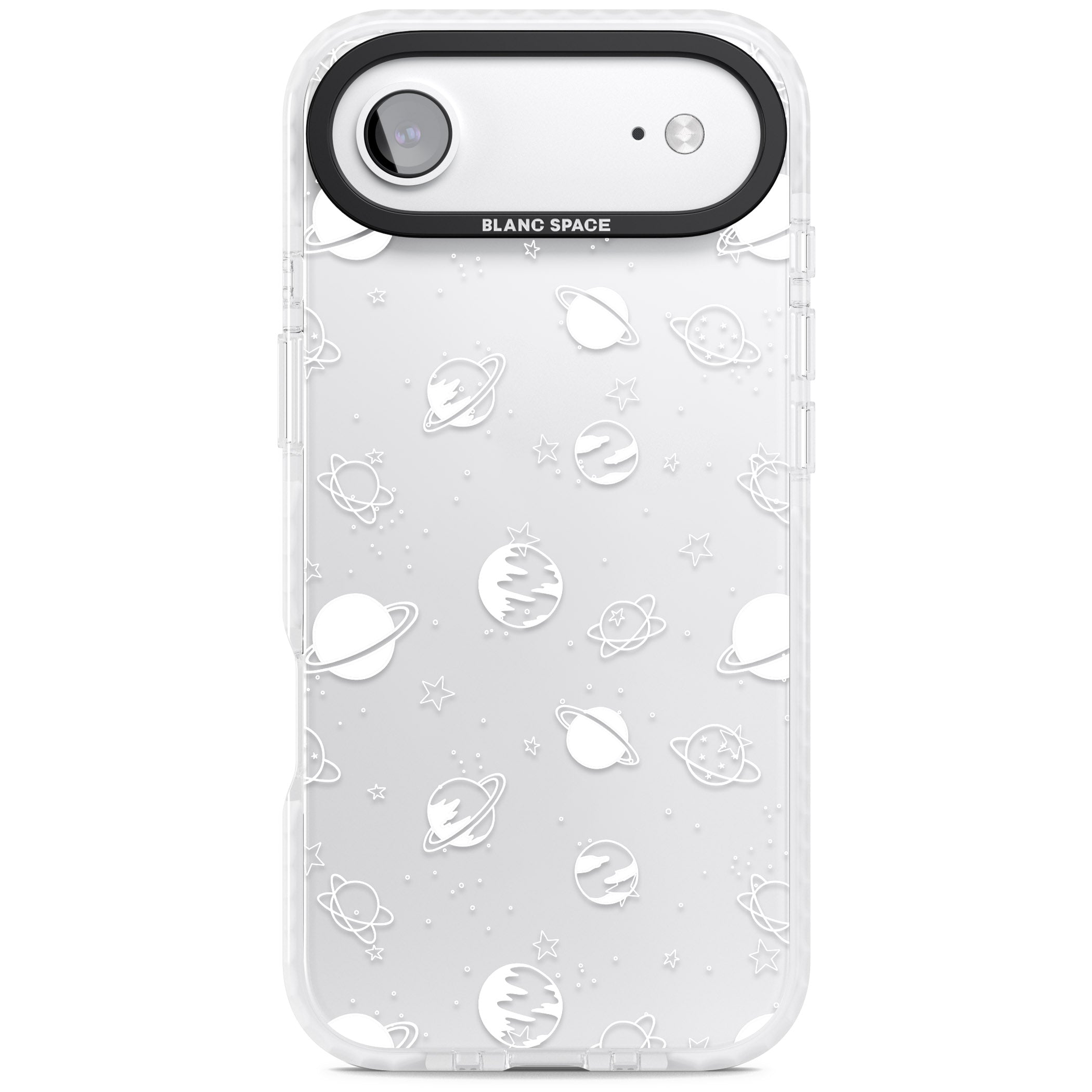 Cosmic Black Planet iPhone 17 Air Impact Clear Phone Case