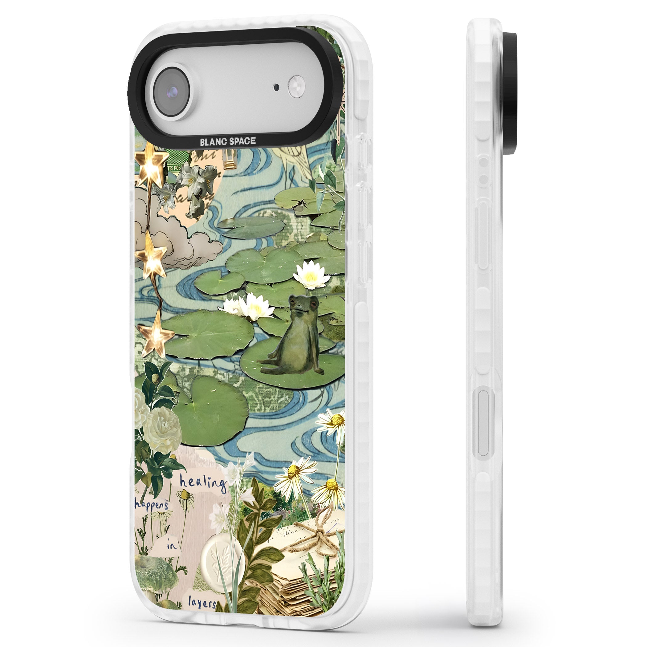 Lily Pad River iPhone 17 Air Impact Clear Phone Case Side Profile