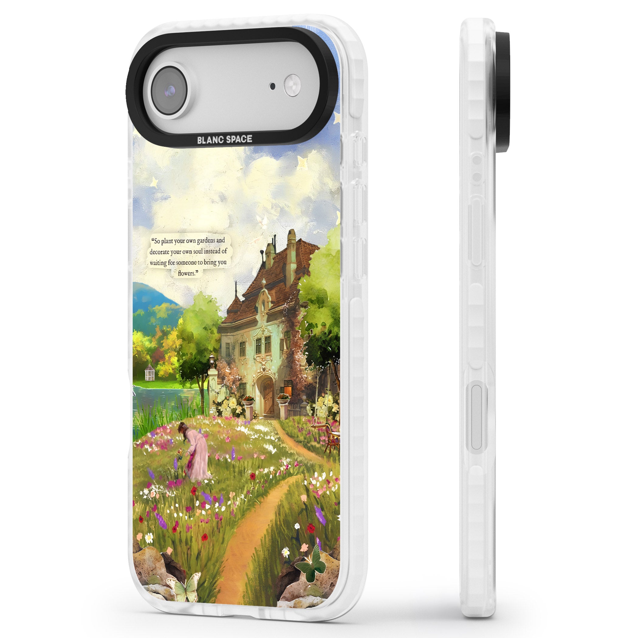Spring Cottage iPhone 17 Air Impact Clear Phone Case Side Profile