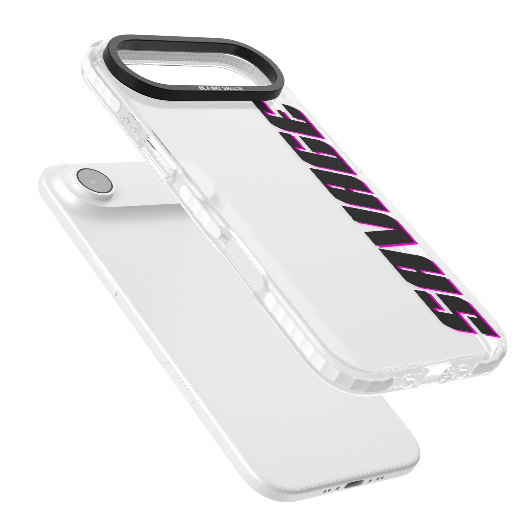 Personalised Cool Vertical Name iPhone 17 Air Impact Clear Phone Case Colours