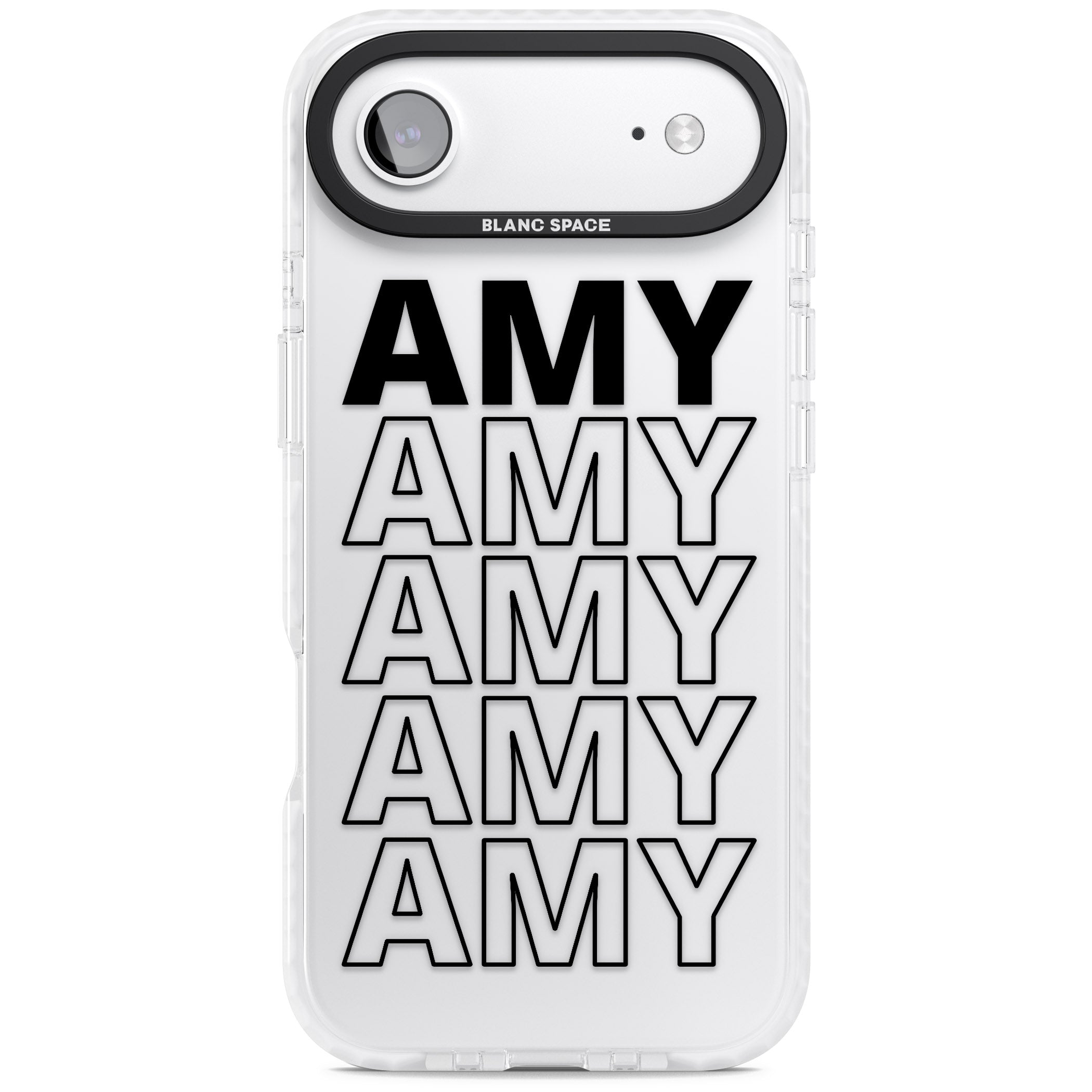 Personalised Bold Continous Name iPhone 17 Air Impact Clear Phone Case