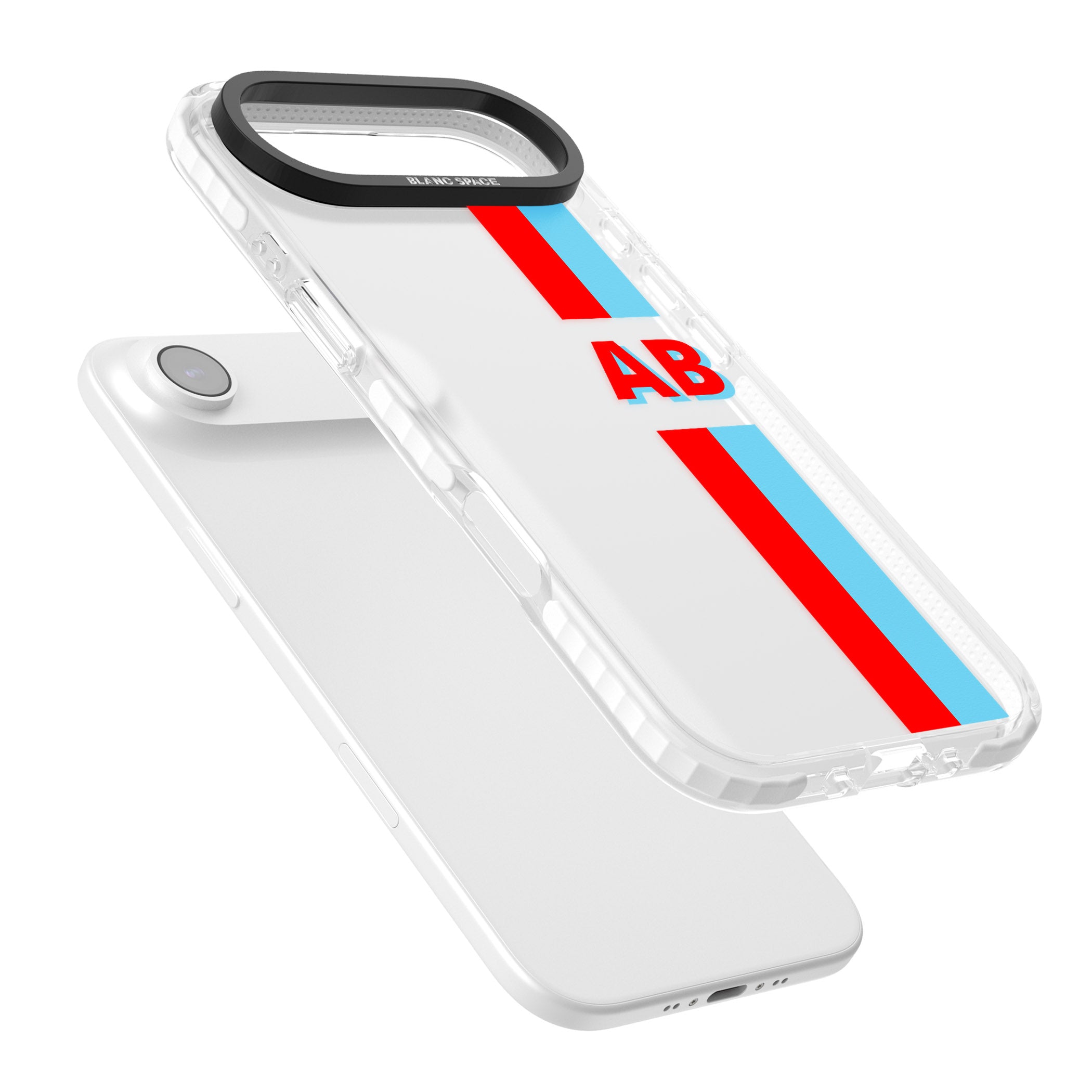 Personalised Bold Striped iPhone 17 Air Impact Clear Phone Case Colours