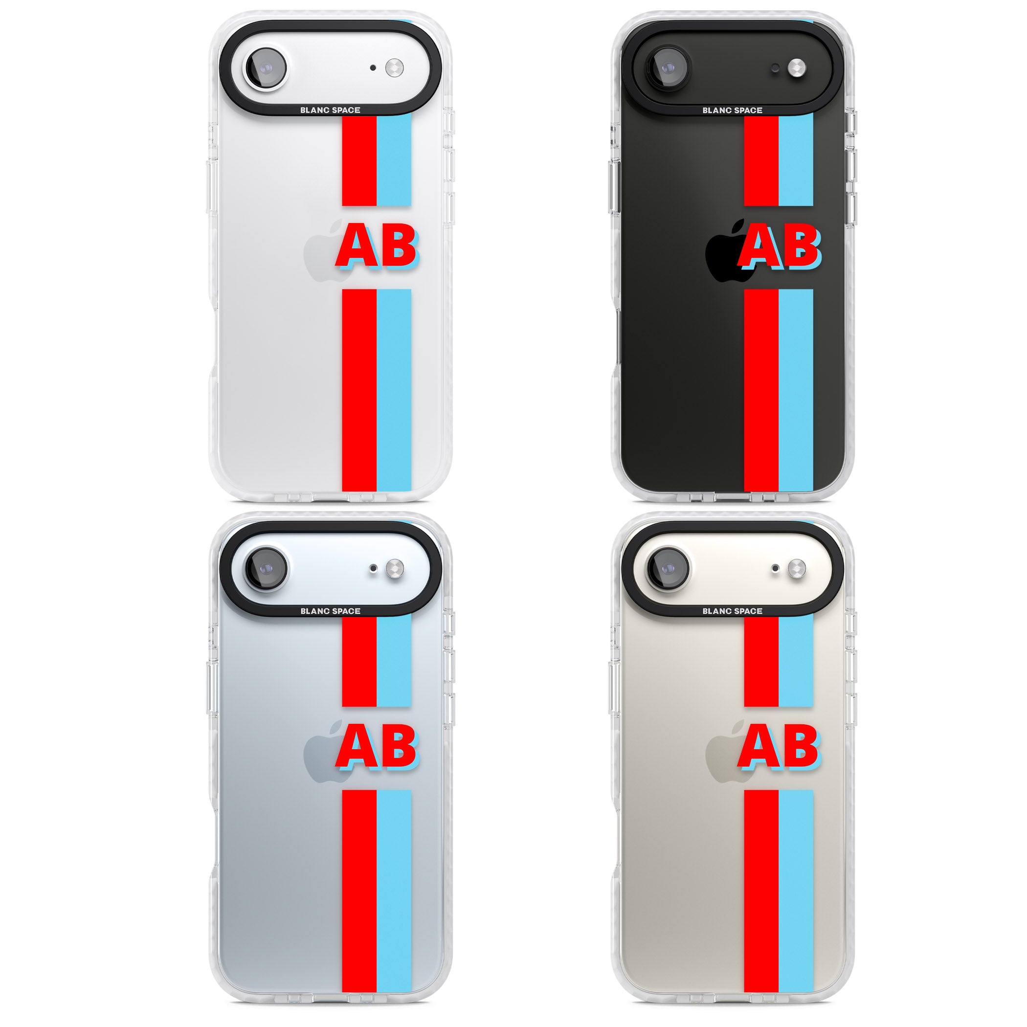 Personalised Bold Striped iPhone 17 Air Impact Clear Phone Case APT Impact Protection