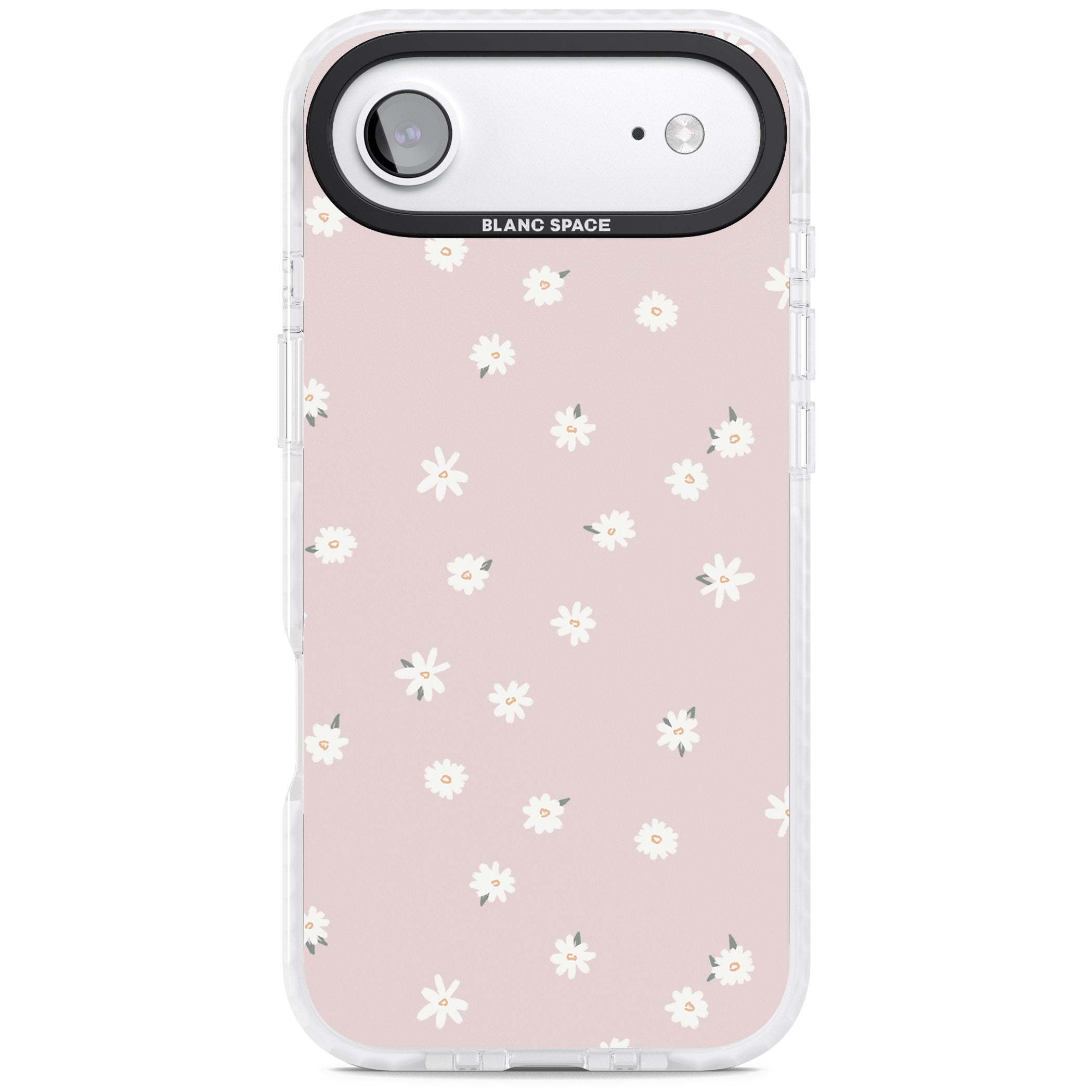 Painted Daises On Pink iPhone 17 Air Impact Clear Phone Case
