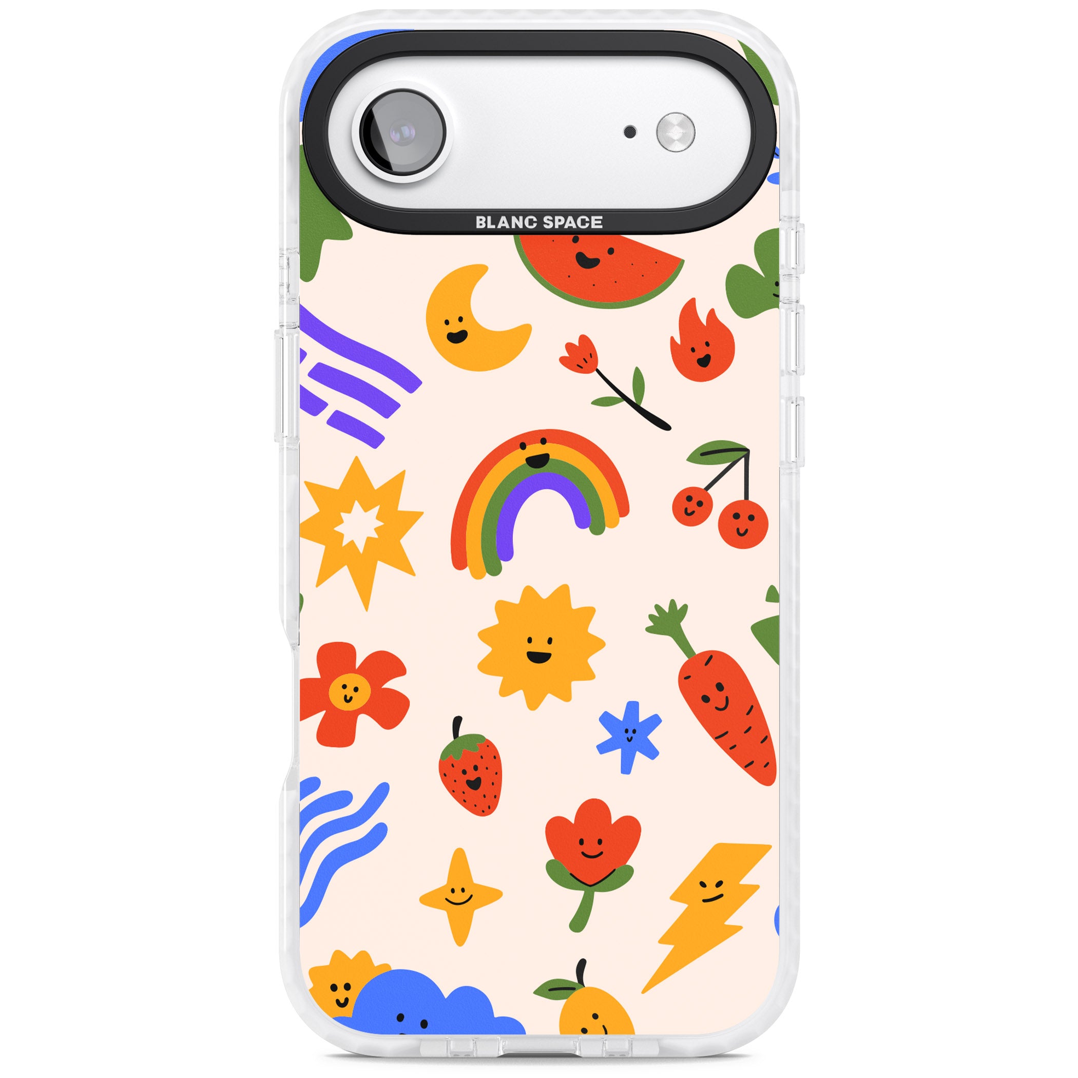 Playful Kawaii Icons iPhone 17 Air Impact Clear Phone Case