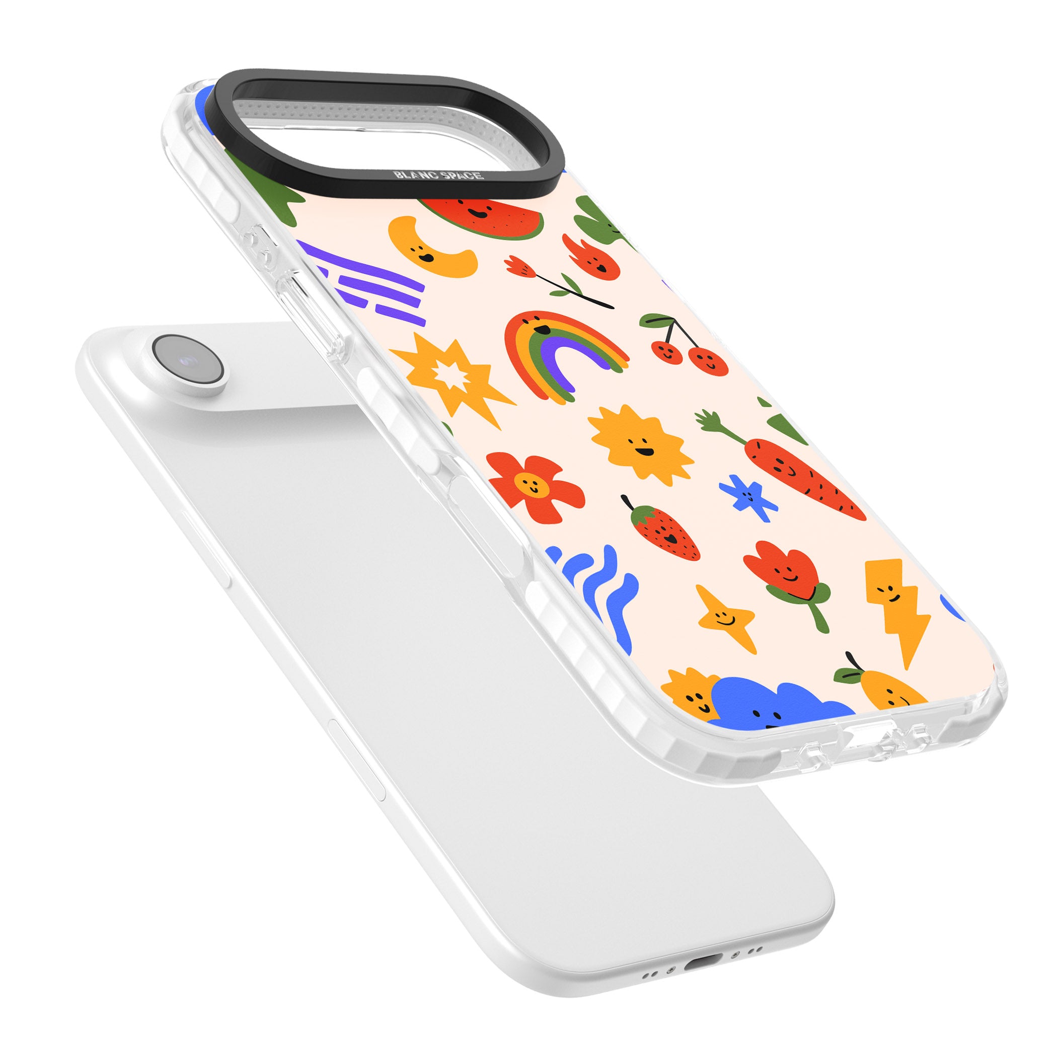 Playful Kawaii Icons iPhone 17 Air Impact Clear Phone Case Colours