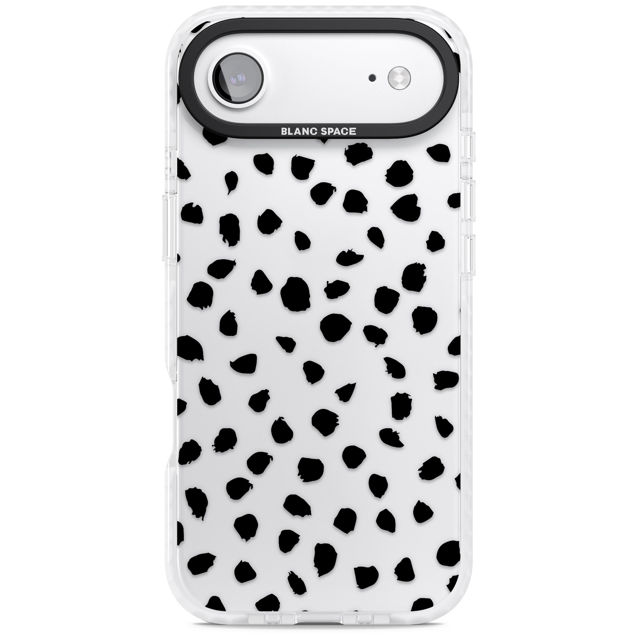 Black Dalmatian Polka Dot iPhone 17 Air Impact Clear Phone Case