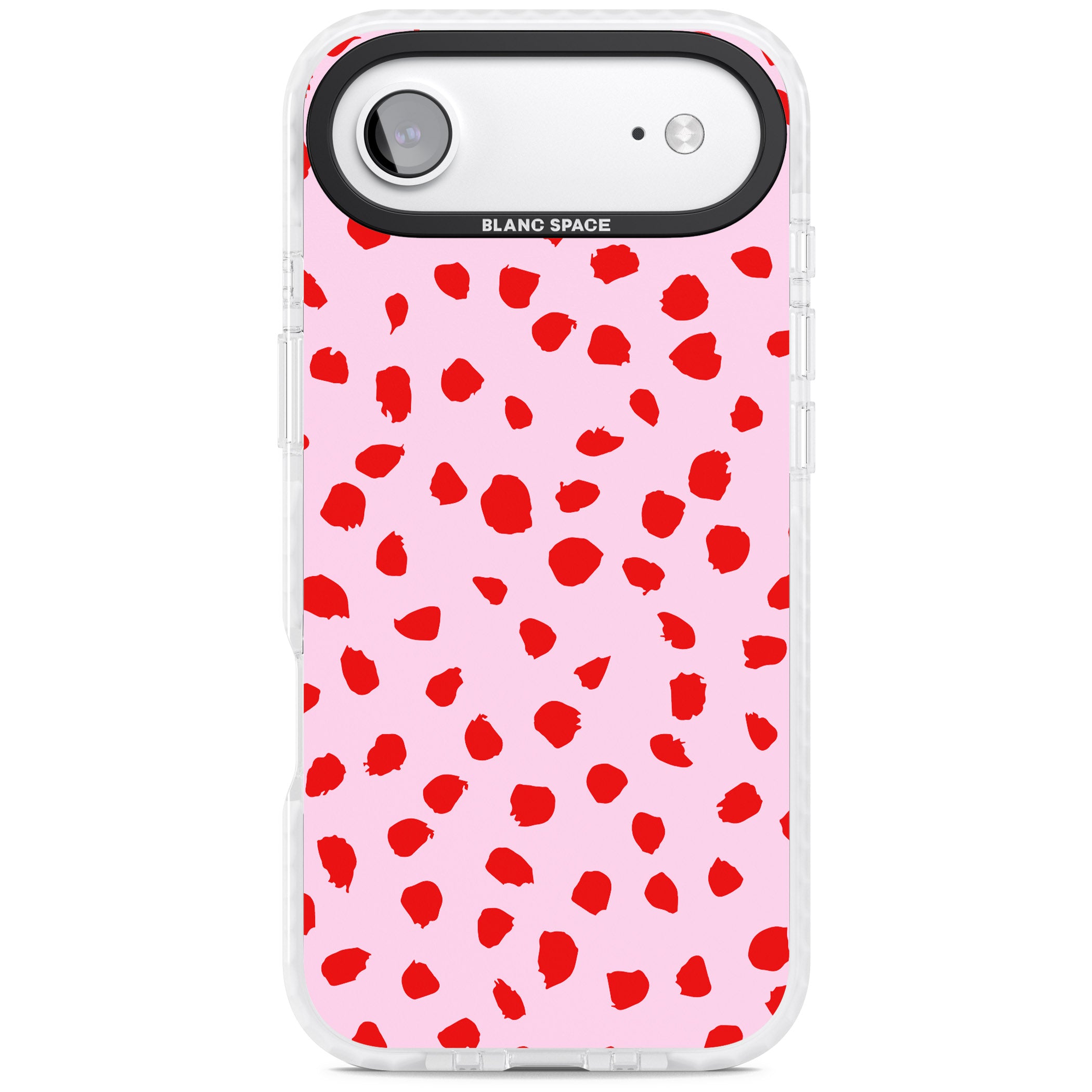 Red Polka Dot iPhone 17 Air Impact Clear Phone Case
