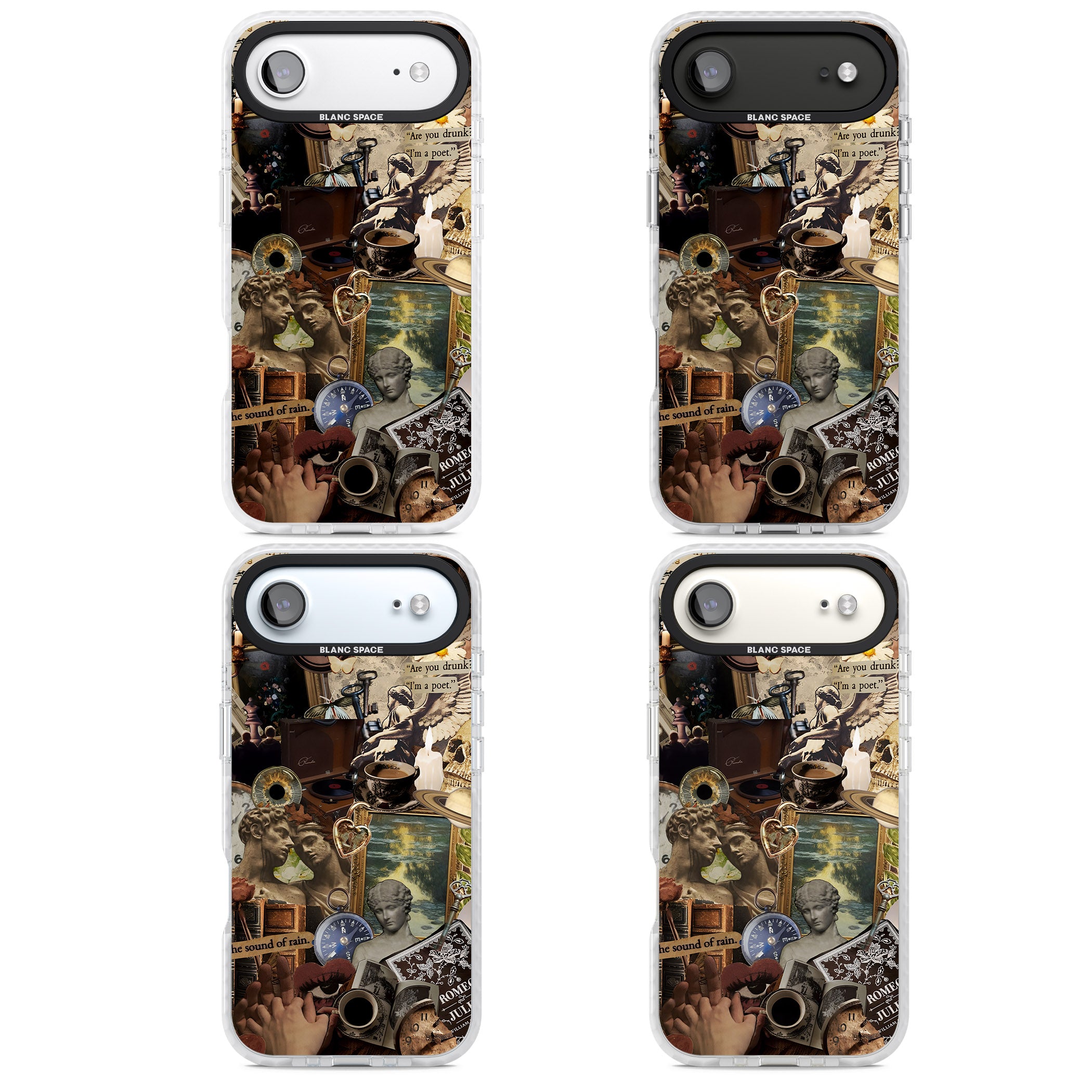 Vintage Academia Collage iPhone 17 Air Impact Clear Phone Case APT Impact Protection