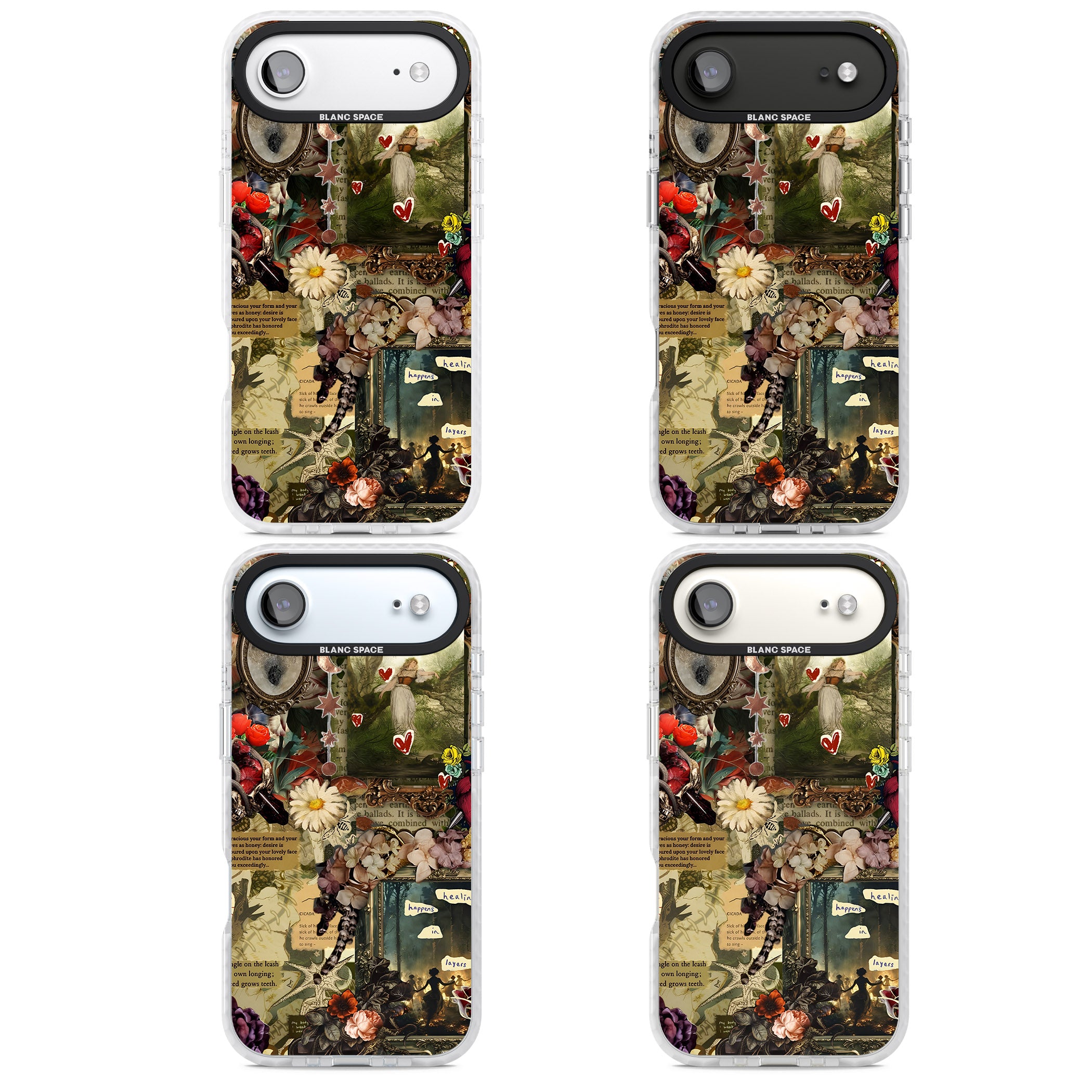 Textbook Romance Collage iPhone 17 Air Impact Clear Phone Case APT Impact Protection