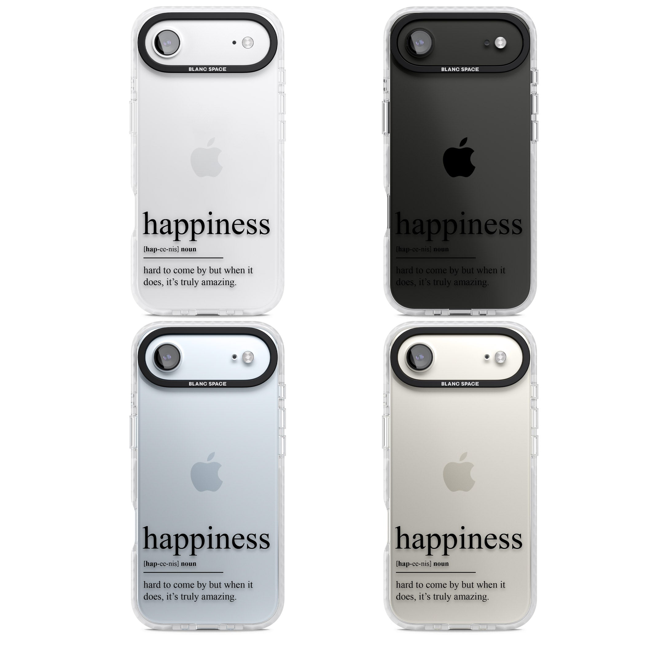 Happiness iPhone 17 Air Impact Clear Phone Case APT Impact Protection
