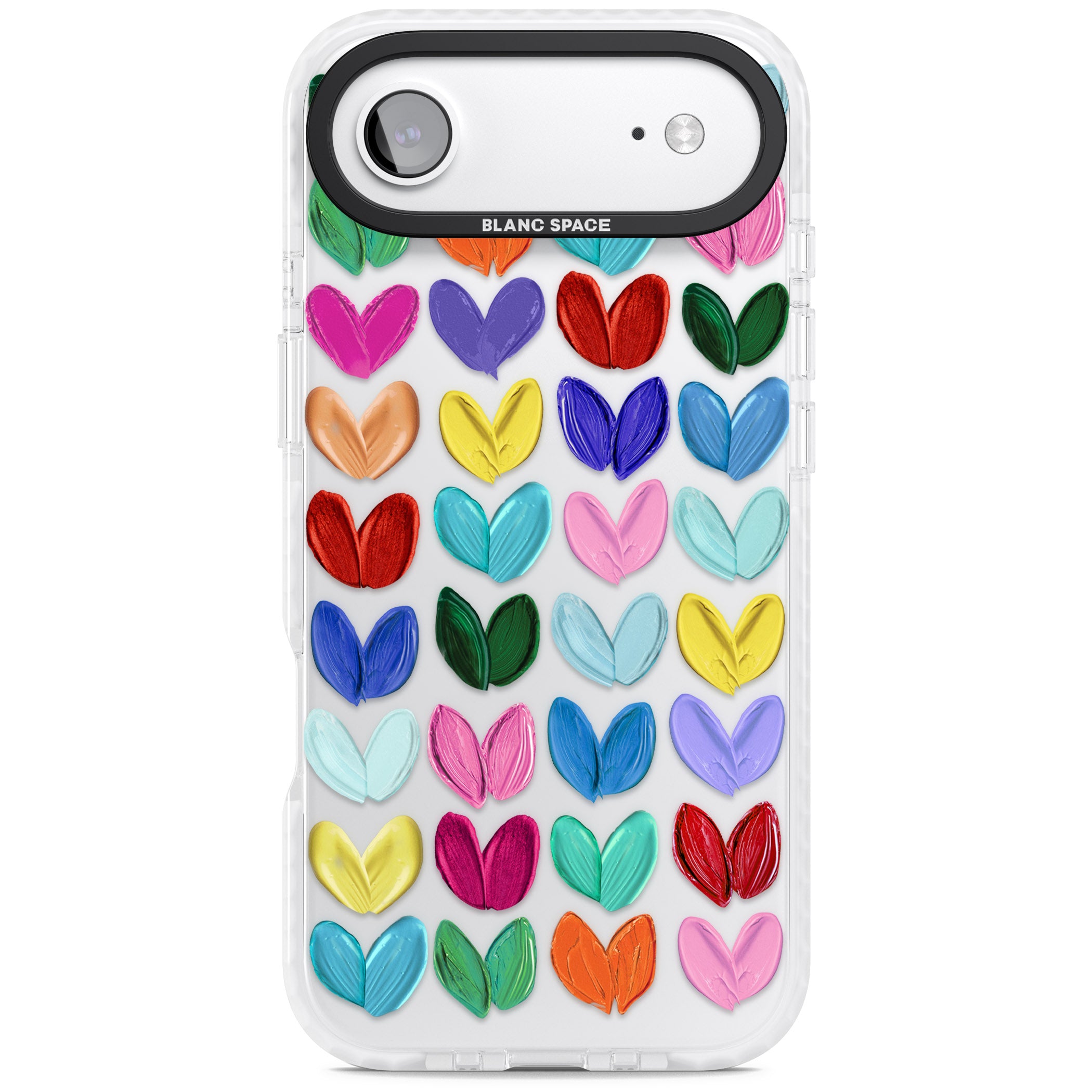 Oil Painted Hearts iPhone 17 Air Impact Clear Phone Case