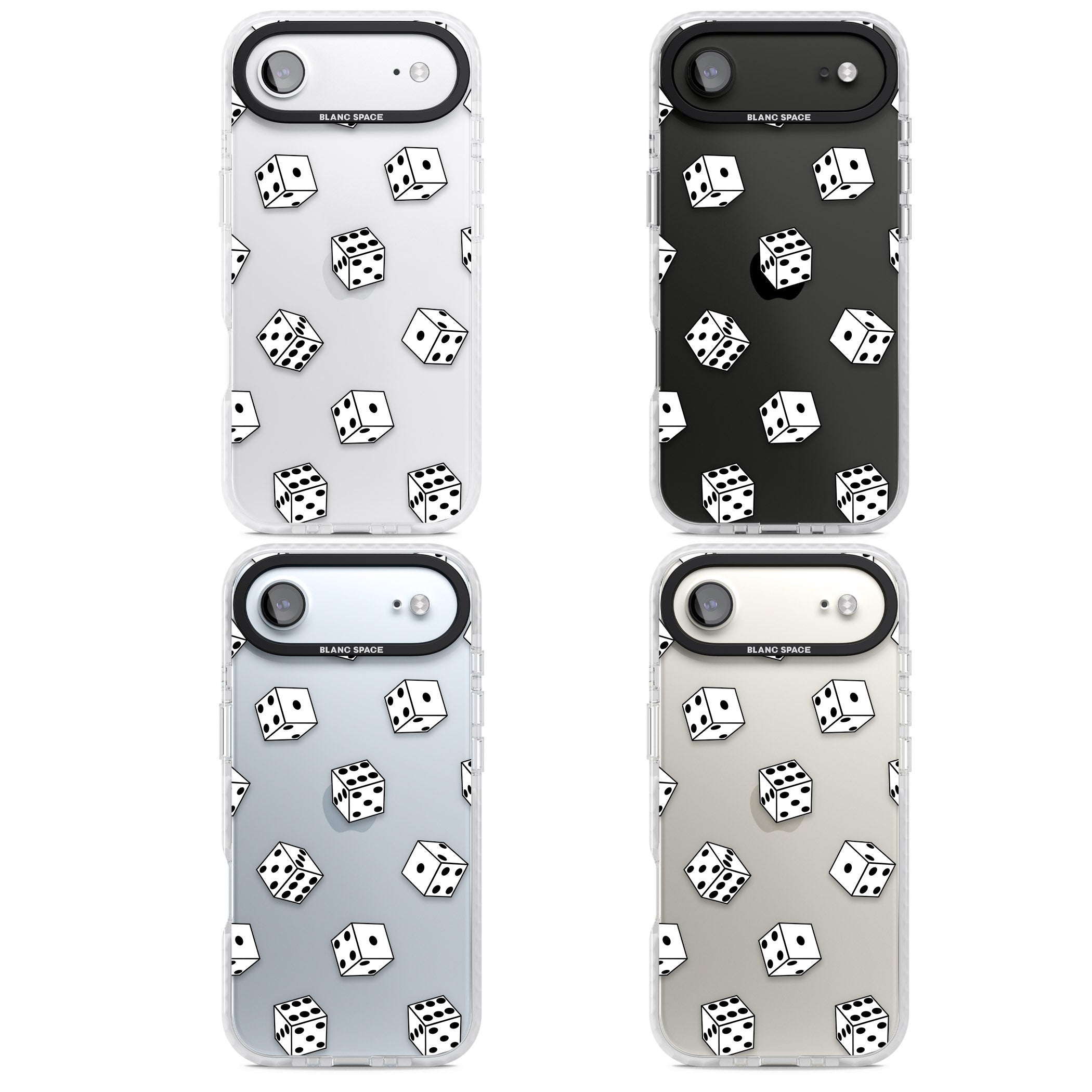 Clear Dice Pattern iPhone 17 Air Impact Clear Phone Case APT Impact Protection