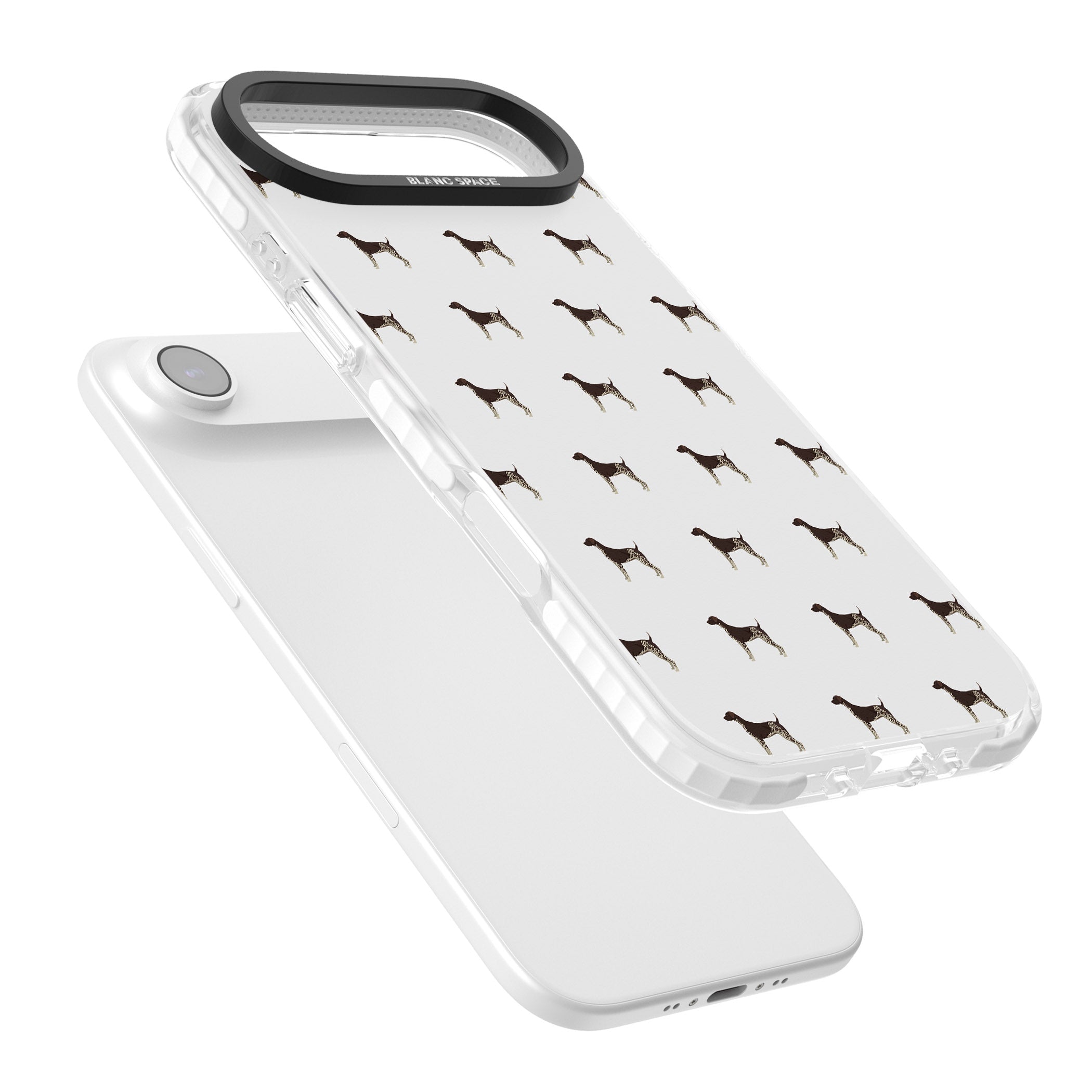 German Shorthaired Pointer Pattern iPhone 17 Air Impact Clear Phone Case Colours
