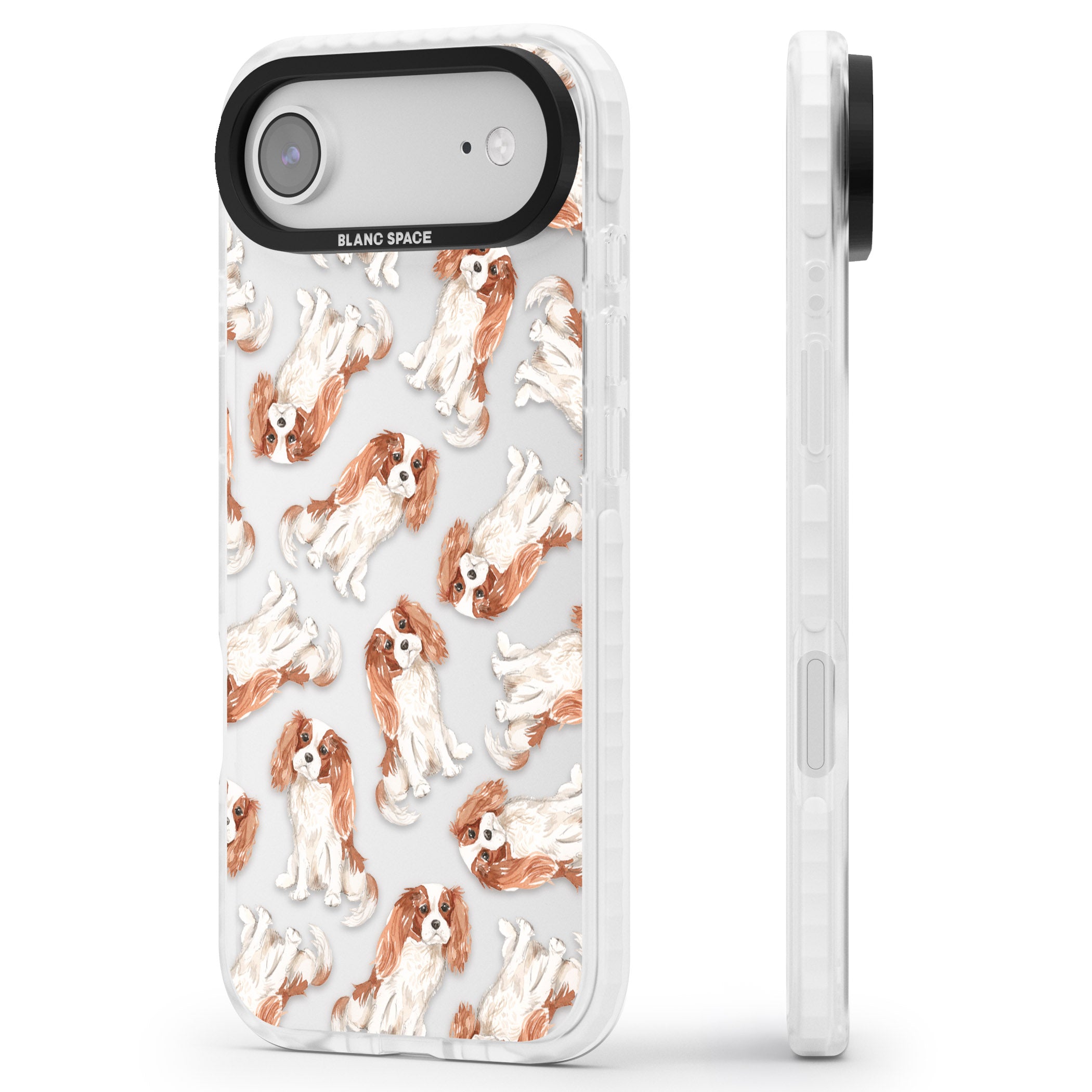 Cavalier King Charles Spaniel iPhone 17 Air Impact Clear Phone Case Side Profile