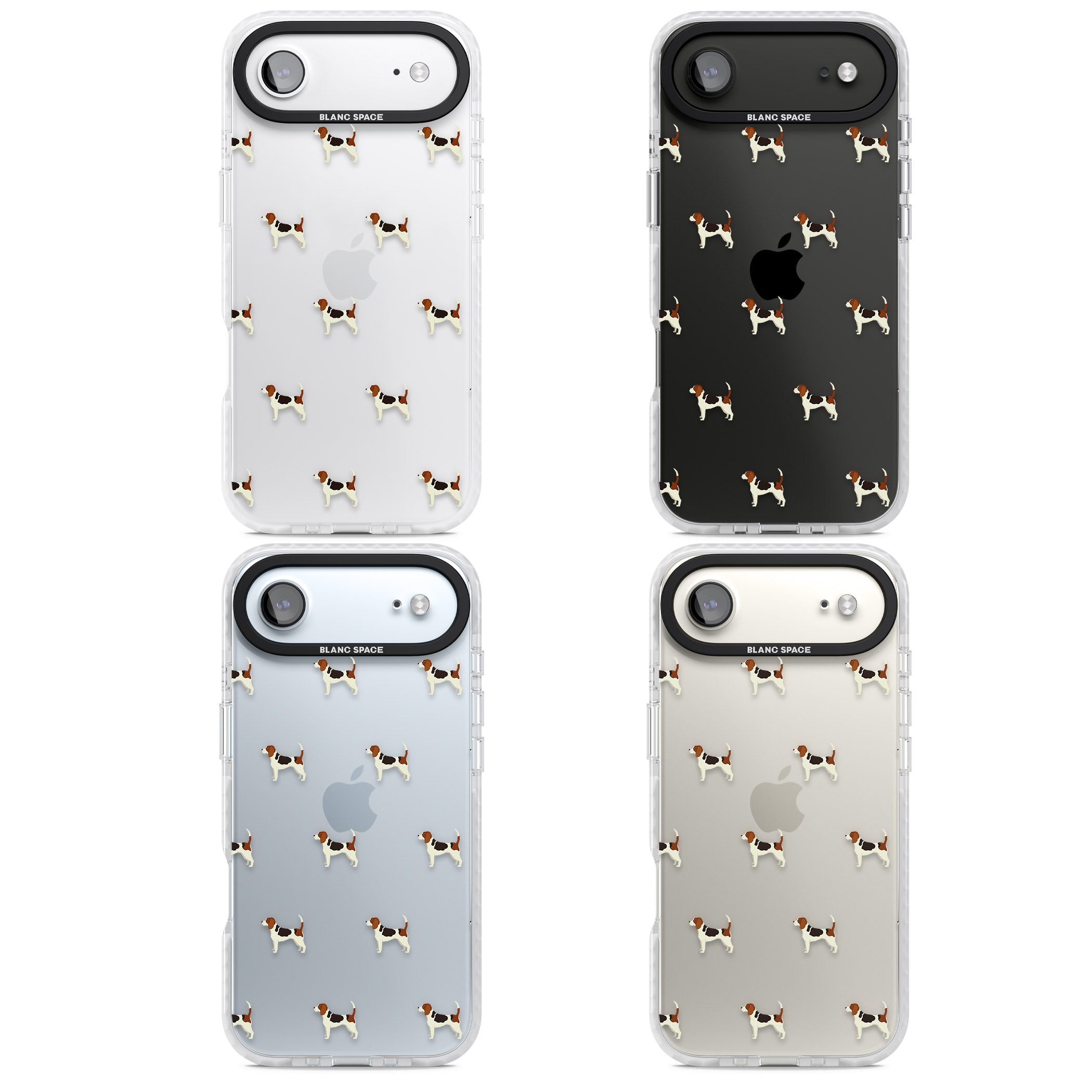 Beagle Dog Pattern iPhone 17 Air Impact Clear Phone Case APT Impact Protection
