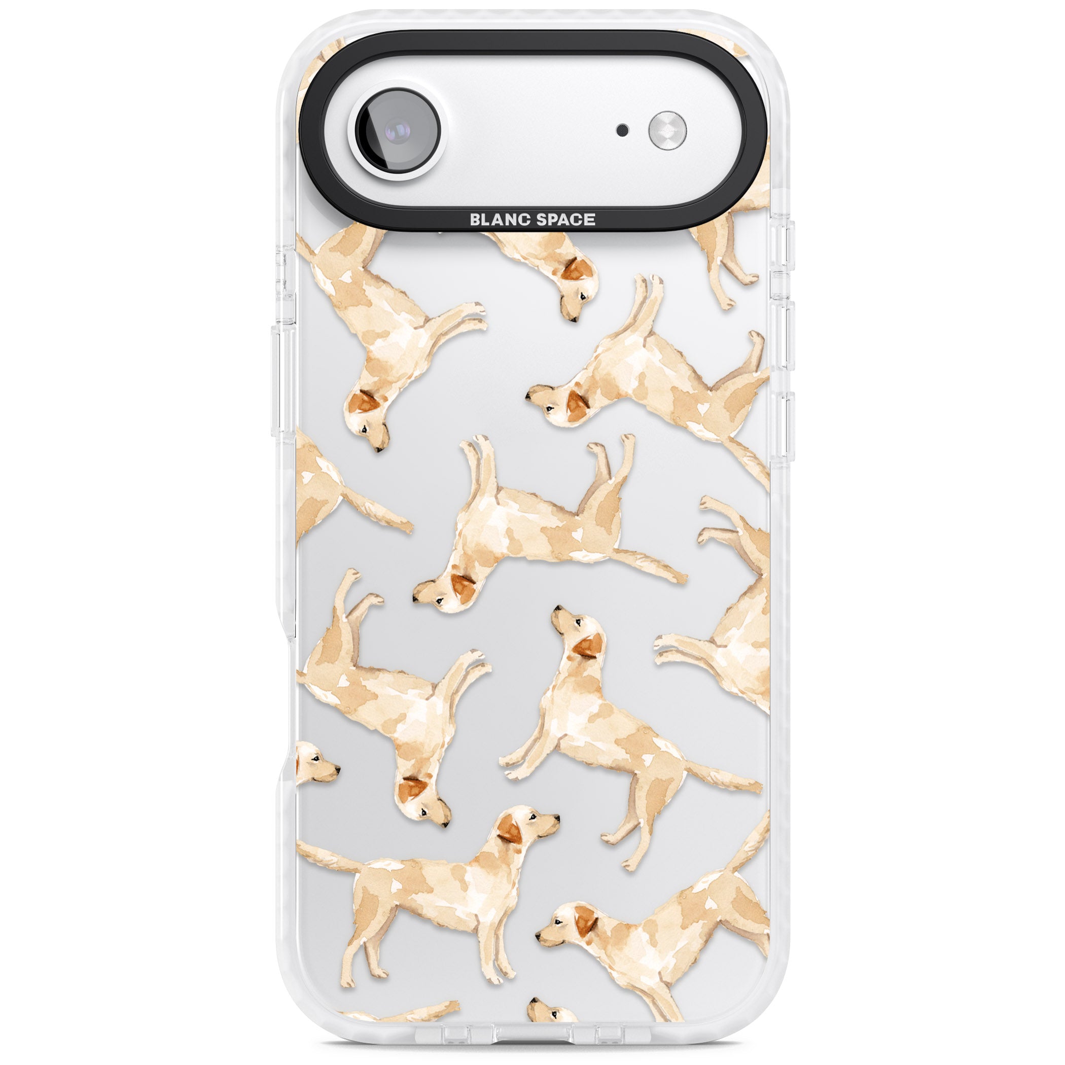 Yellow Labrador Watercolour Dog Pattern iPhone 17 Air Impact Clear Phone Case