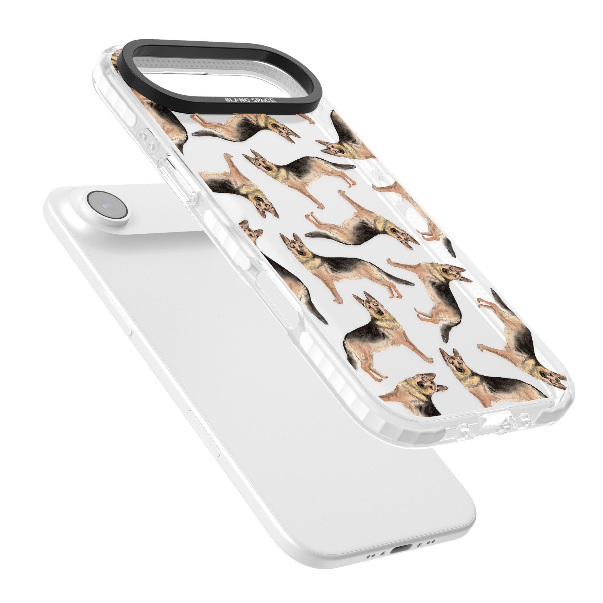 German Shepherd Pattern Classic iPhone 17 Air Impact Clear Phone Case Colours