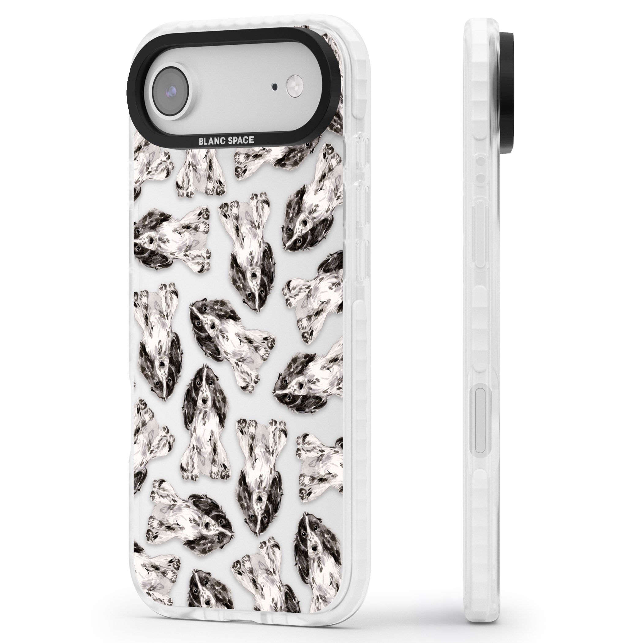 Cocker Spaniel Watercolor Elegance iPhone 17 Air Impact Clear Phone Case Side Profile