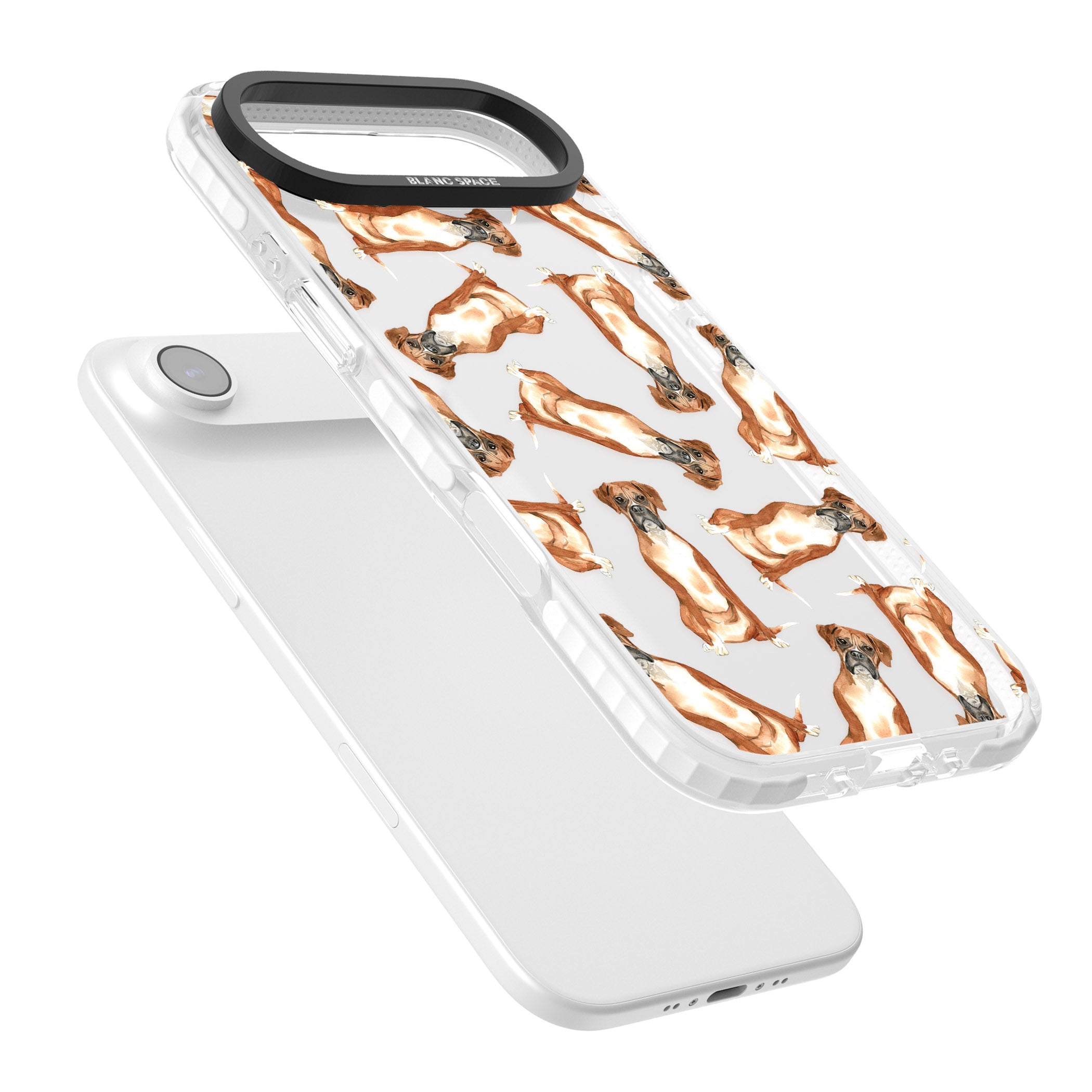 Boxer Watercolor Dog Pattern iPhone 17 Air Impact Clear Phone Case Colours