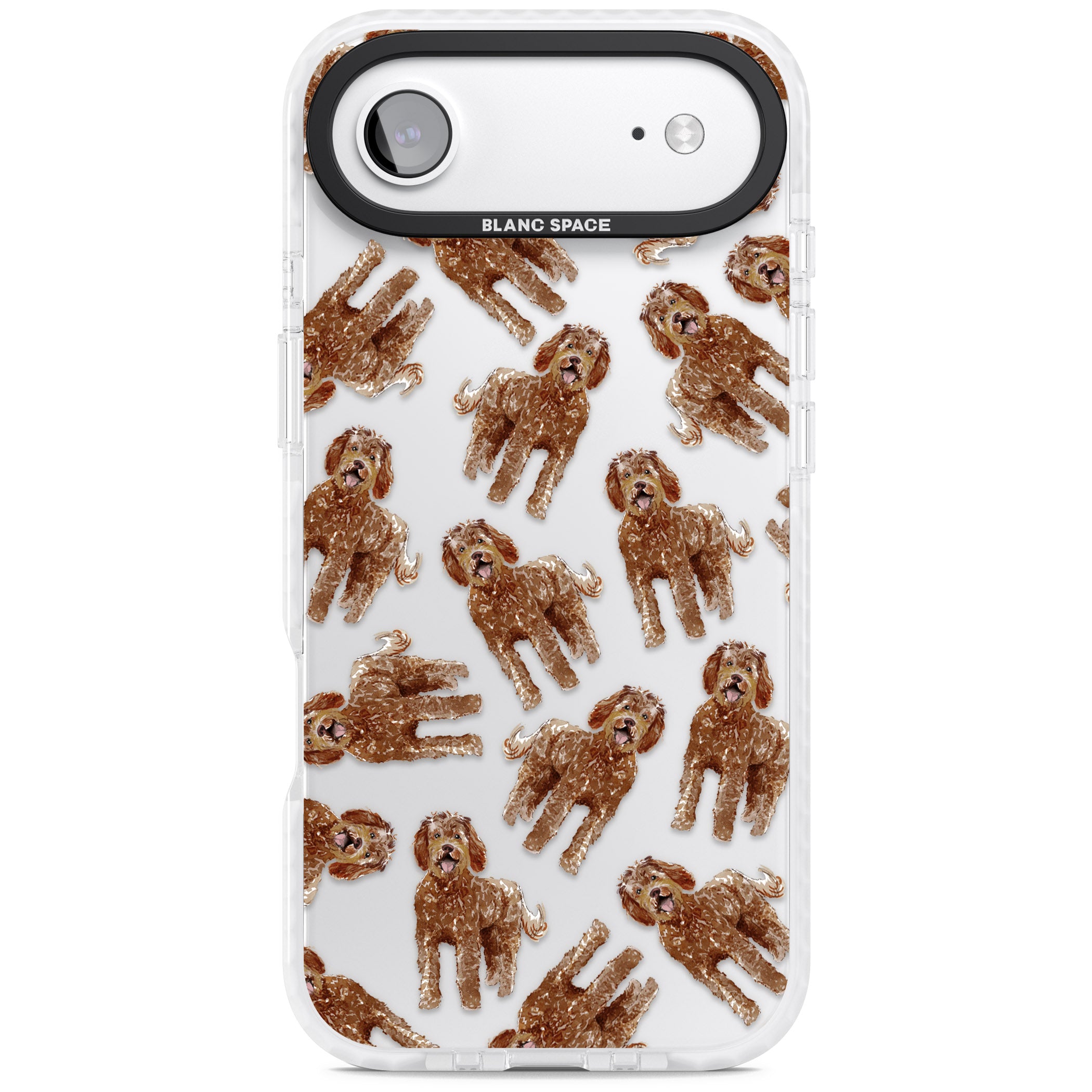 Labradoodle Brown Pattern iPhone 17 Air Impact Clear Phone Case