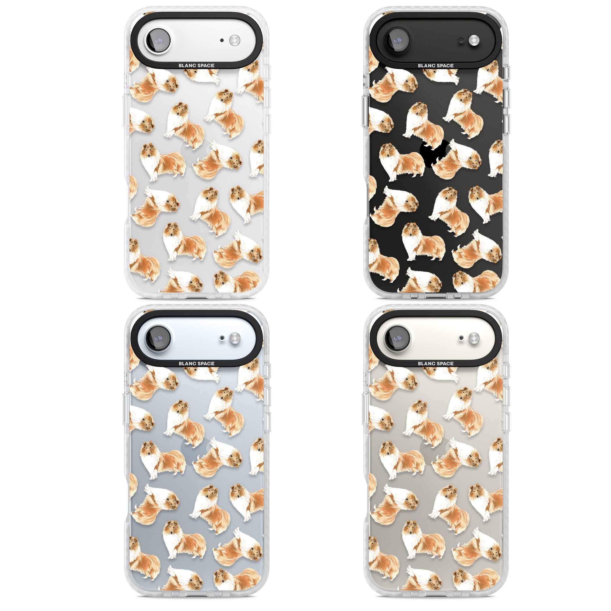 Collie Watercolor iPhone 17 Air Impact Clear Phone Case APT Impact Protection