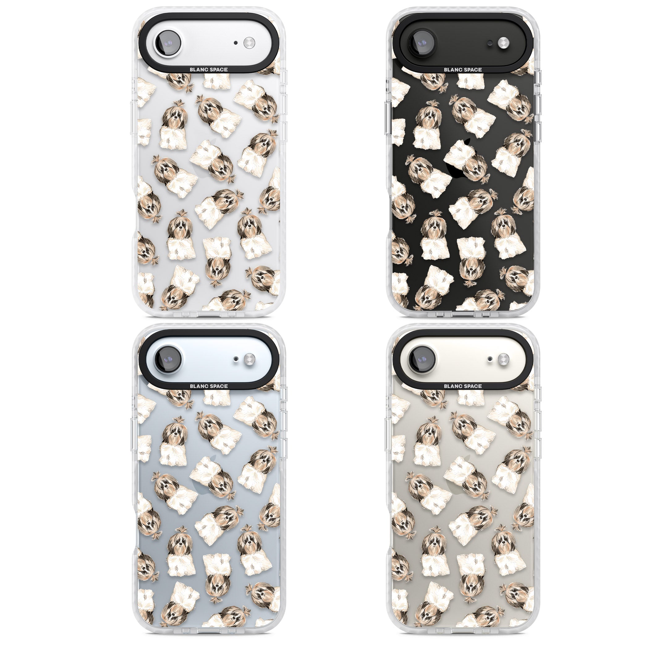 Shih Tzu Pattern Long Hair iPhone 17 Air Impact Clear Phone Case APT Impact Protection