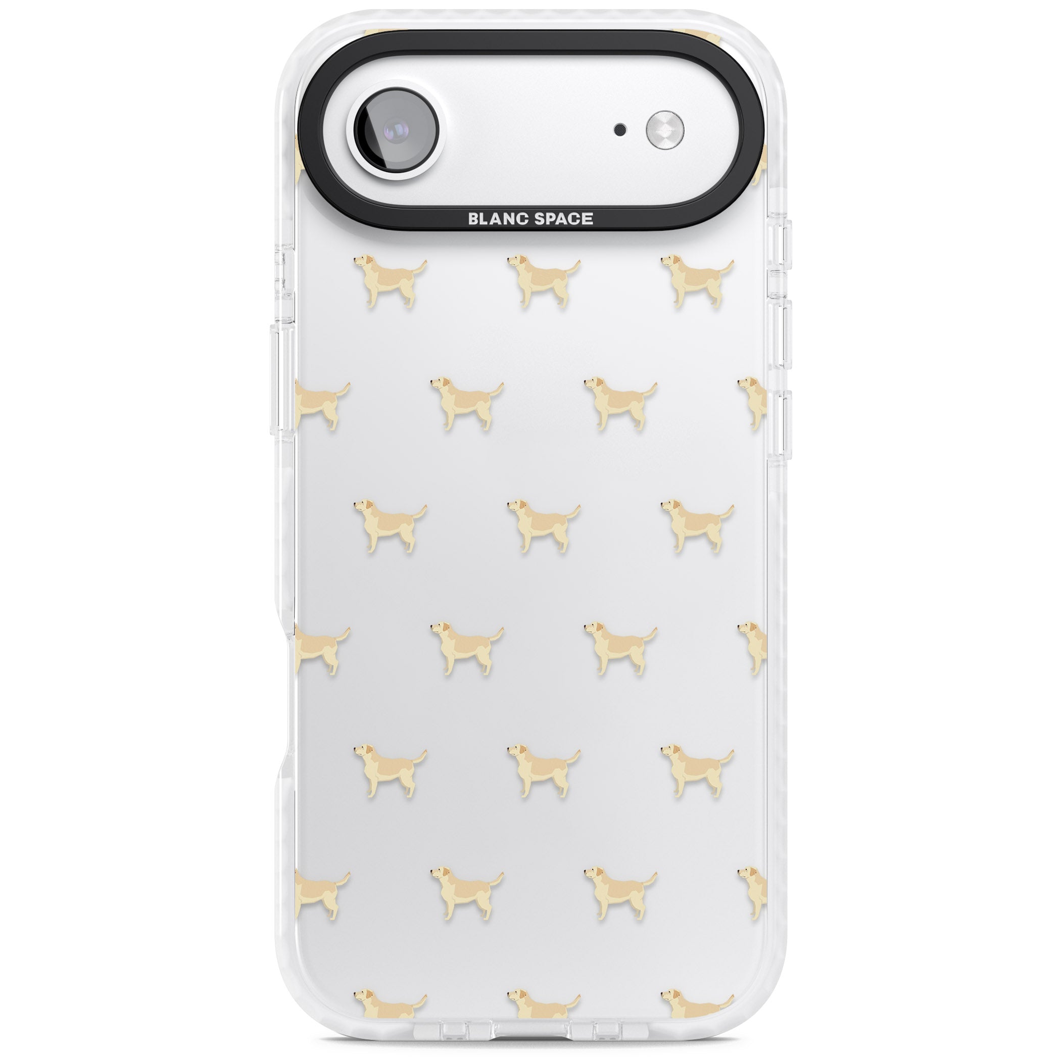 Tan Labrador Dog Pattern iPhone 17 Air Impact Clear Phone Case