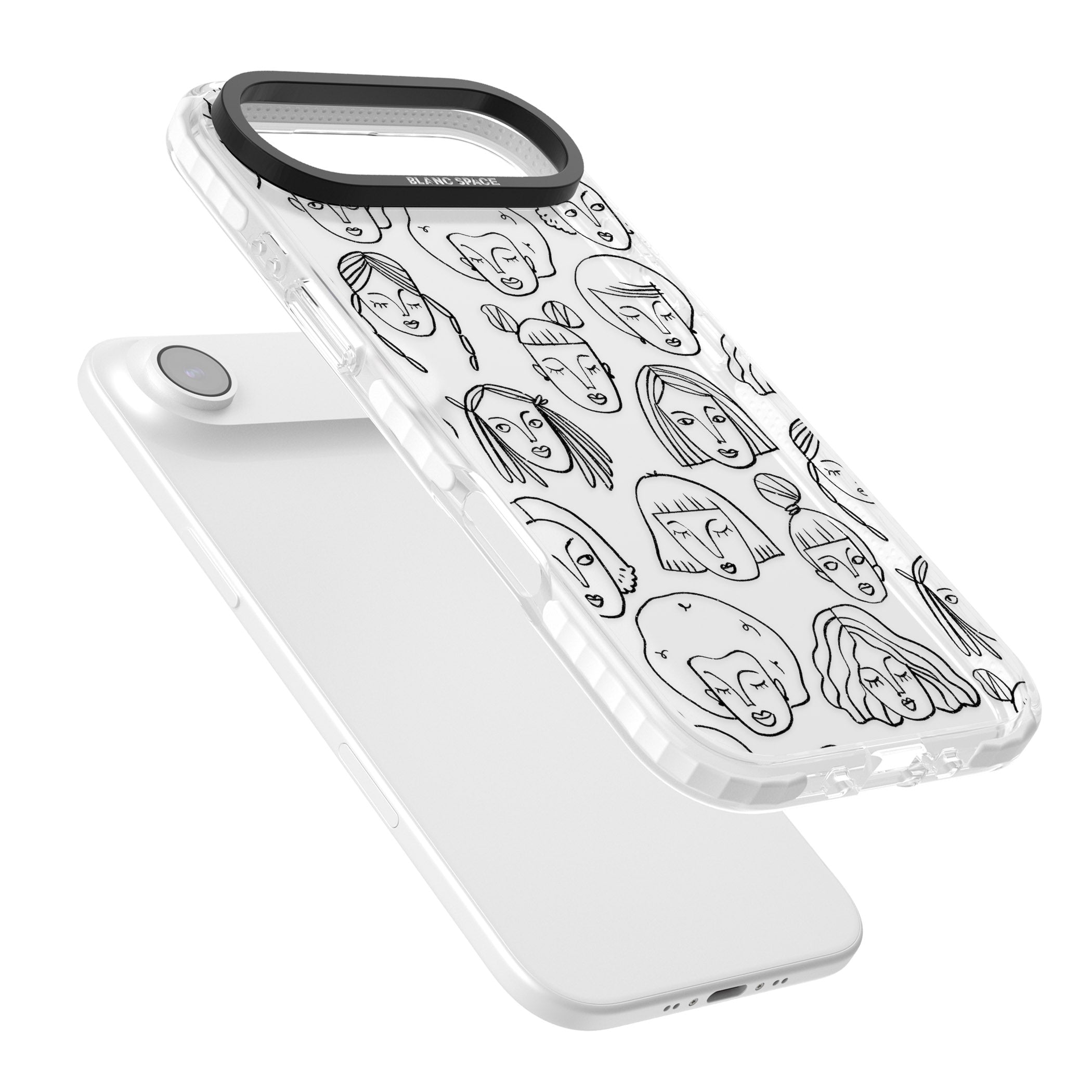 Doodle Face iPhone 17 Air Impact Clear Phone Case Colours