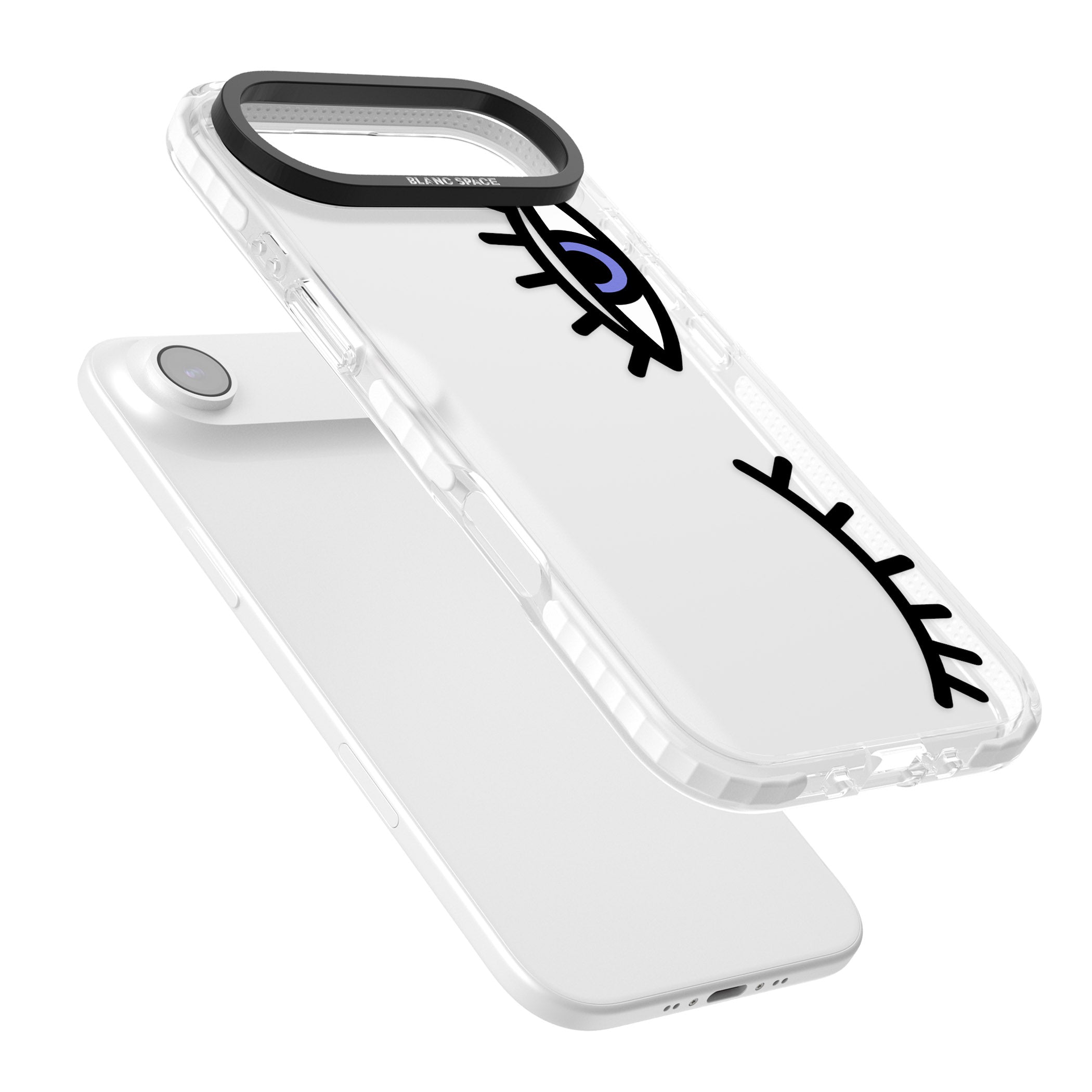 Winking Eyes Transparent Pattern iPhone 17 Air Impact Clear Phone Case Colours