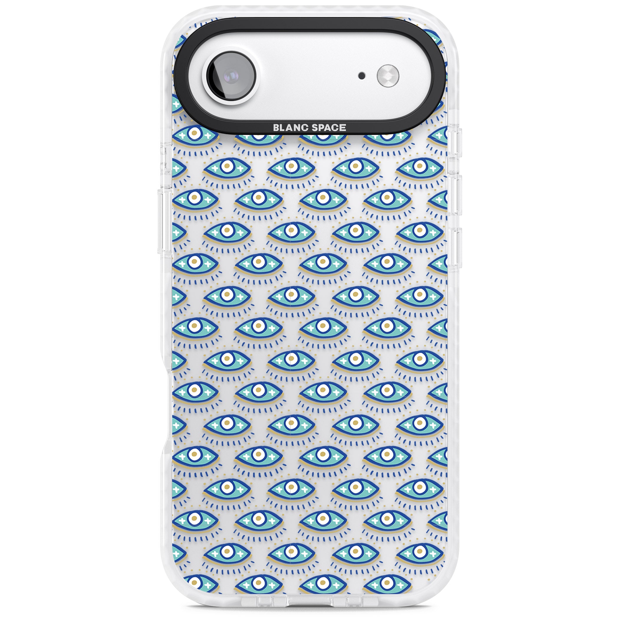 Psychedelic Eyes Pattern Color iPhone 17 Air Impact Clear Phone Case