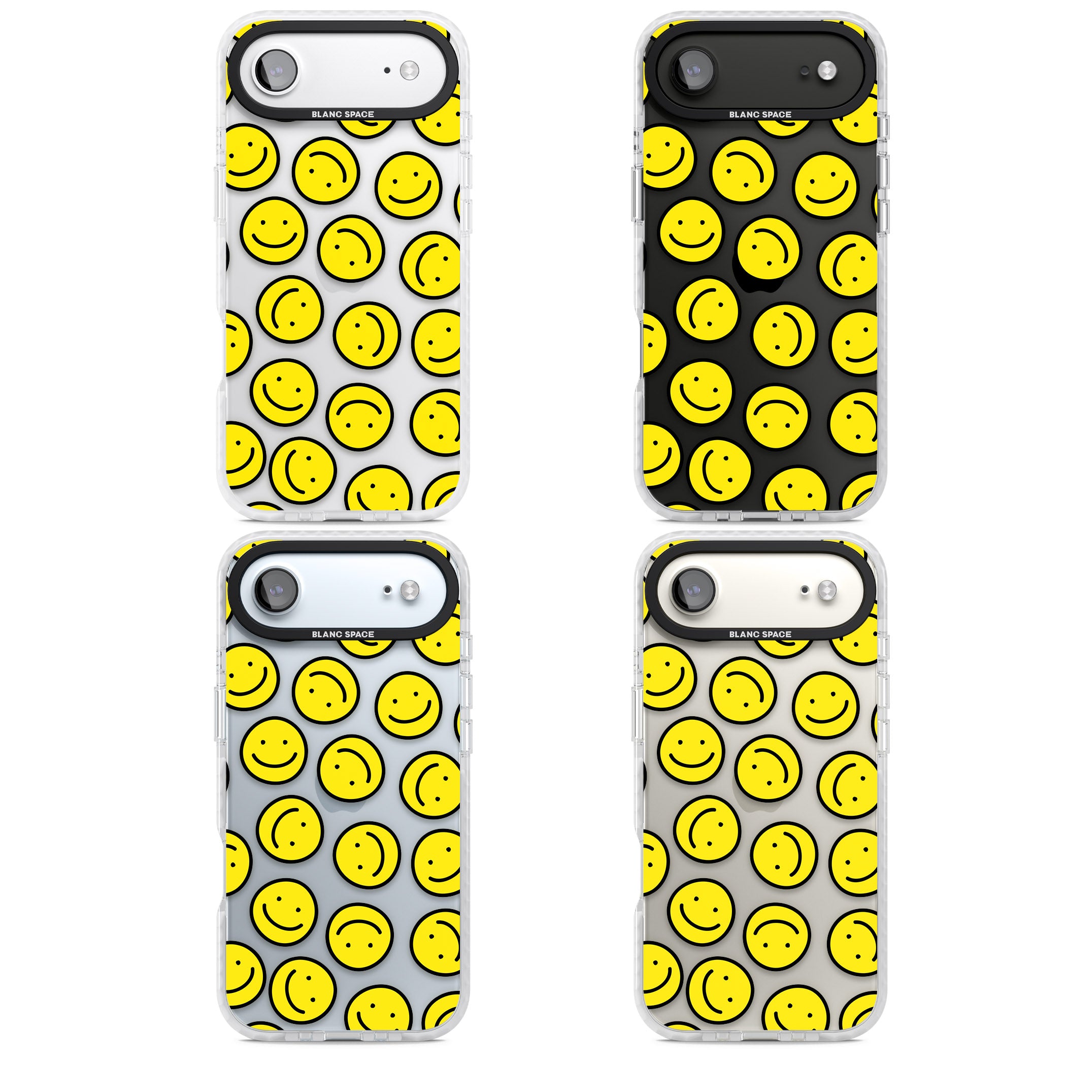 Smiley Face Pattern iPhone 17 Air Impact Clear Phone Case APT Impact Protection
