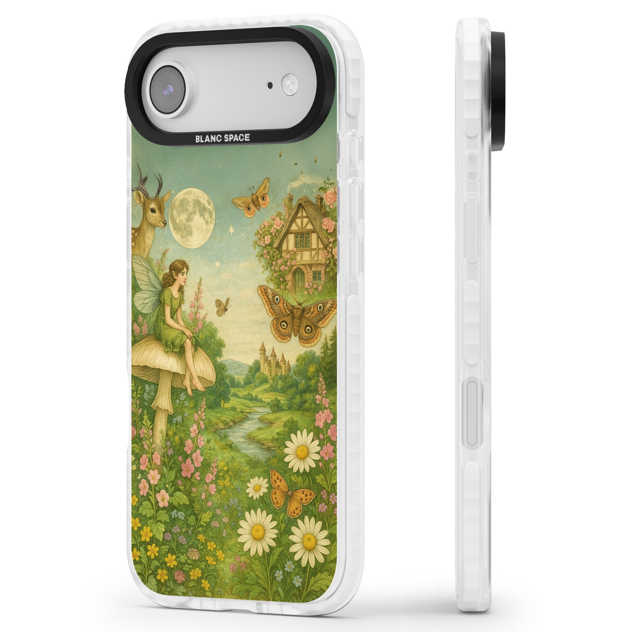 Cottage Fairy iPhone 17 Air Impact Clear Phone Case Side Profile