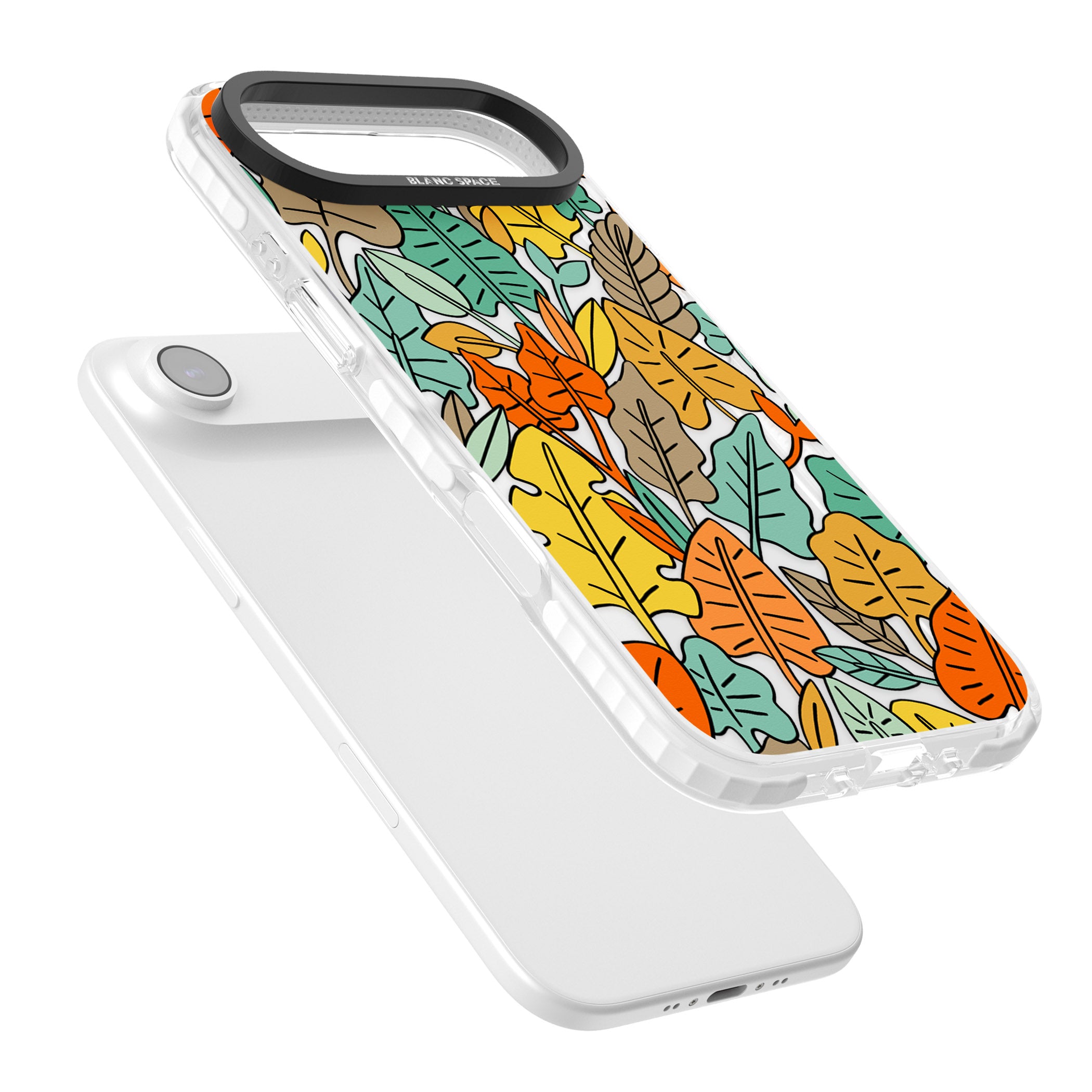 Pastel Toned Autumn Leaves iPhone 17 Air Impact Clear Phone Case Colours