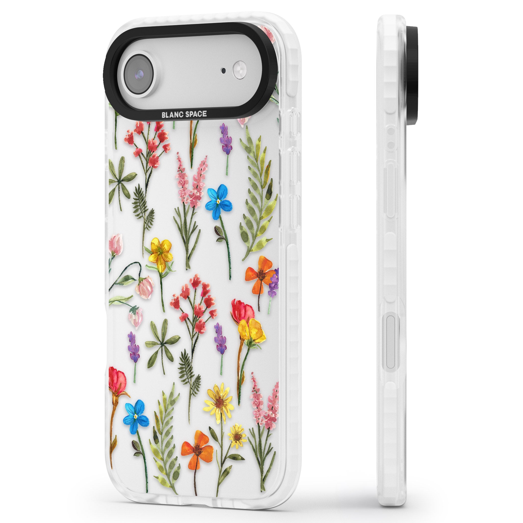 Spring Botanicals iPhone 17 Air Impact Clear Phone Case Side Profile