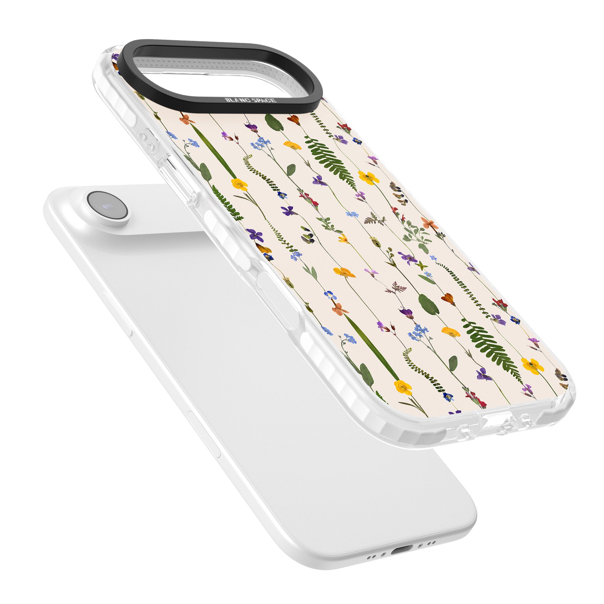 Wildflower Vertical iPhone 17 Air Impact Clear Phone Case Colours