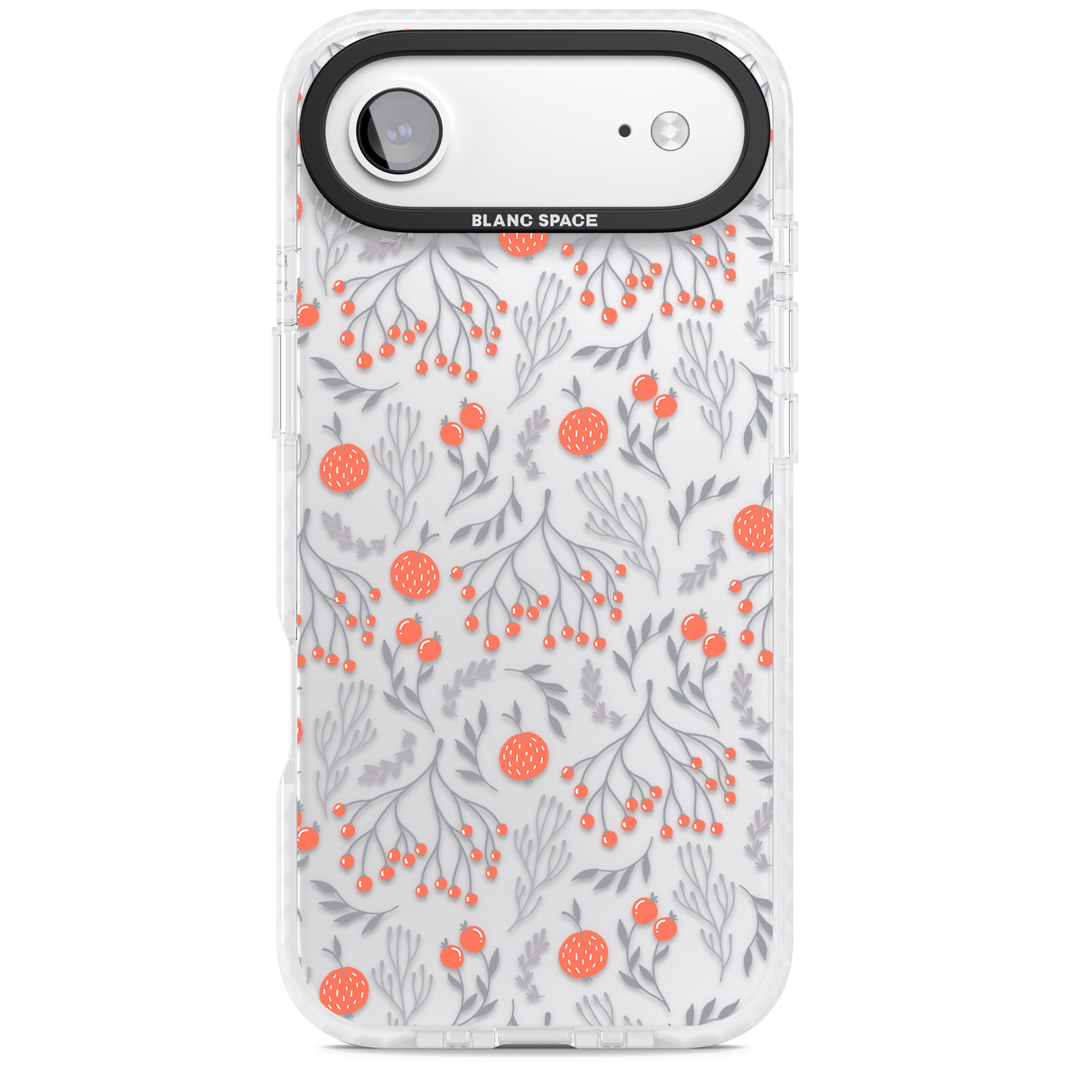 Red Fruits Floral iPhone 17 Air Impact Clear Phone Case