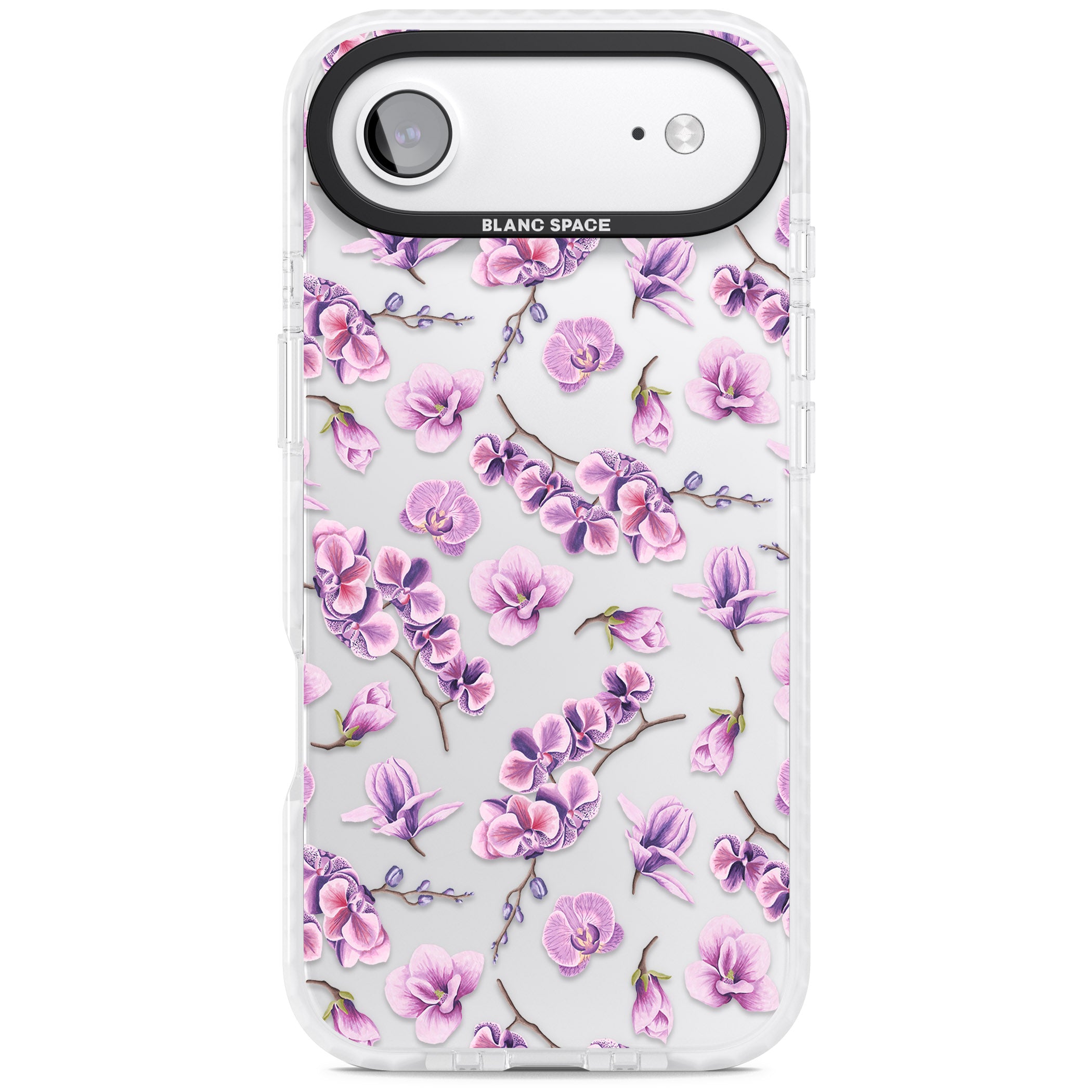 Purple Orchids Floral iPhone 17 Air Impact Clear Phone Case