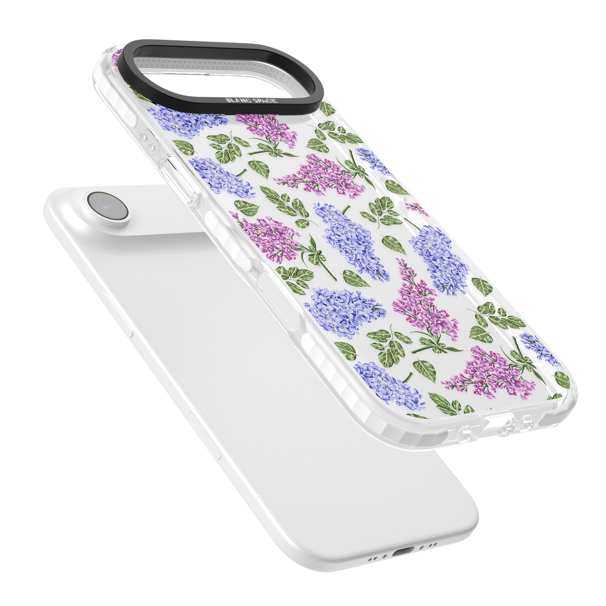 Purple Blossoms Transparent Floral iPhone 17 Air Impact Clear Phone Case Colours