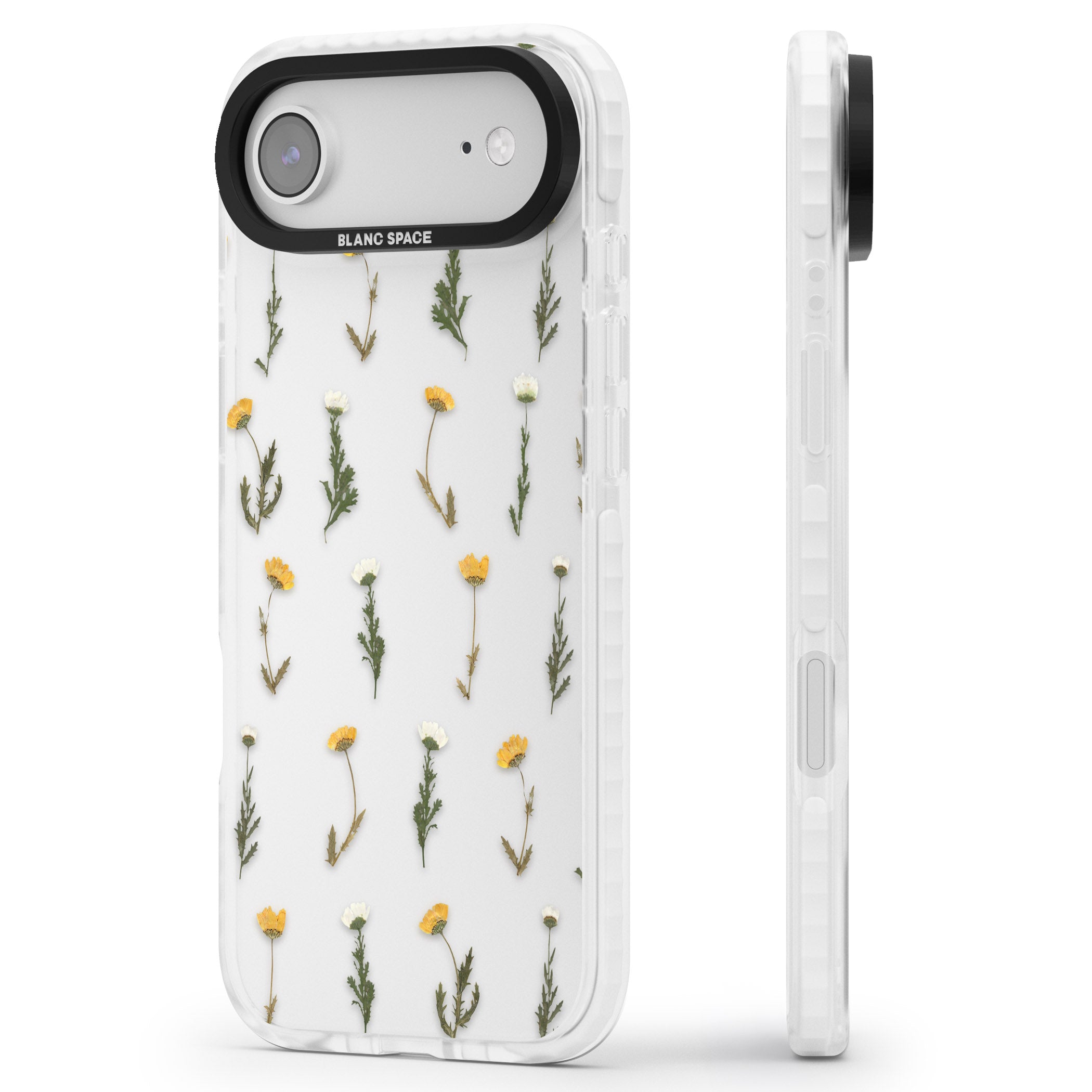 Pressed Flower iPhone 17 Air Impact Clear Phone Case Side Profile