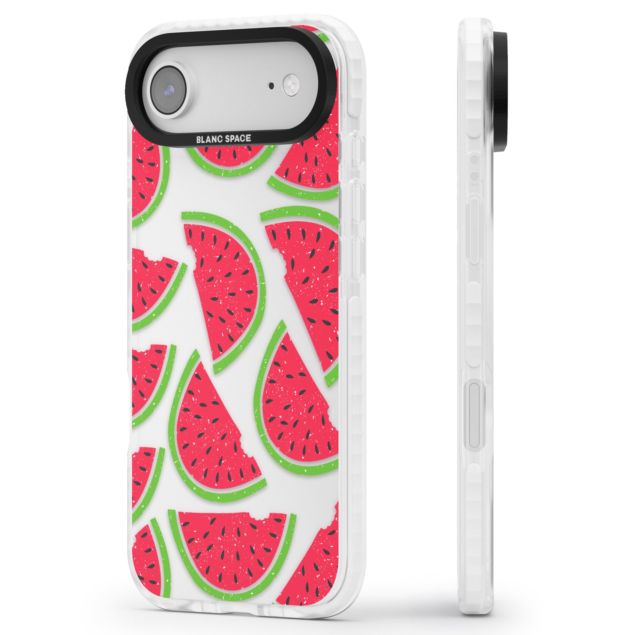 Watermelon Pattern iPhone 17 Air Impact Clear Phone Case Side Profile