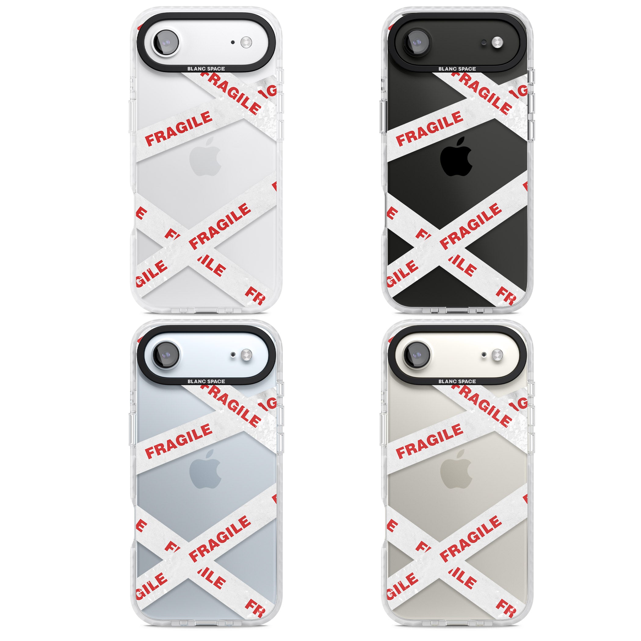 Fragile Tape iPhone 17 Air Impact Clear Phone Case APT Impact Protection