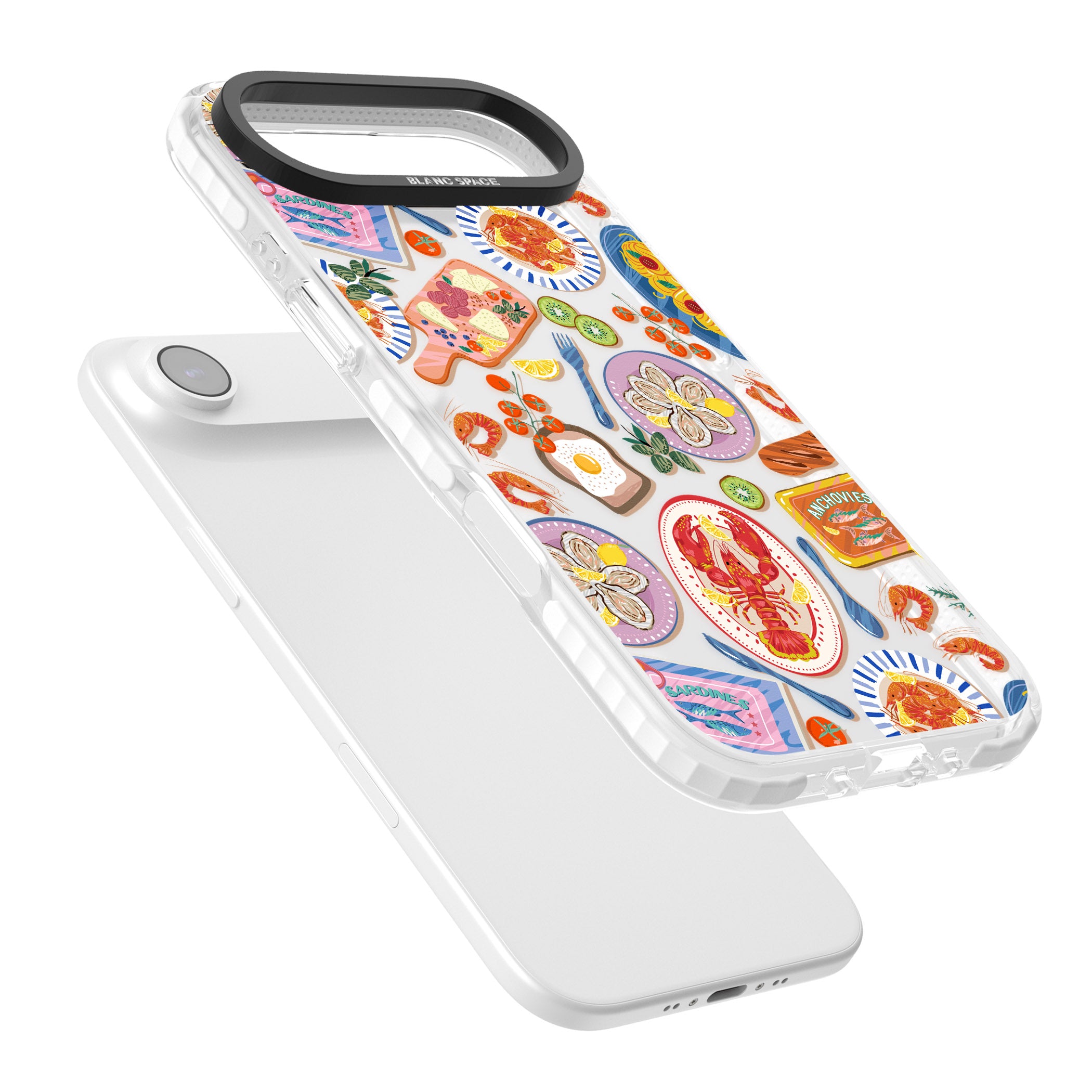 Seafood Pattern iPhone 17 Air Impact Clear Phone Case Colours