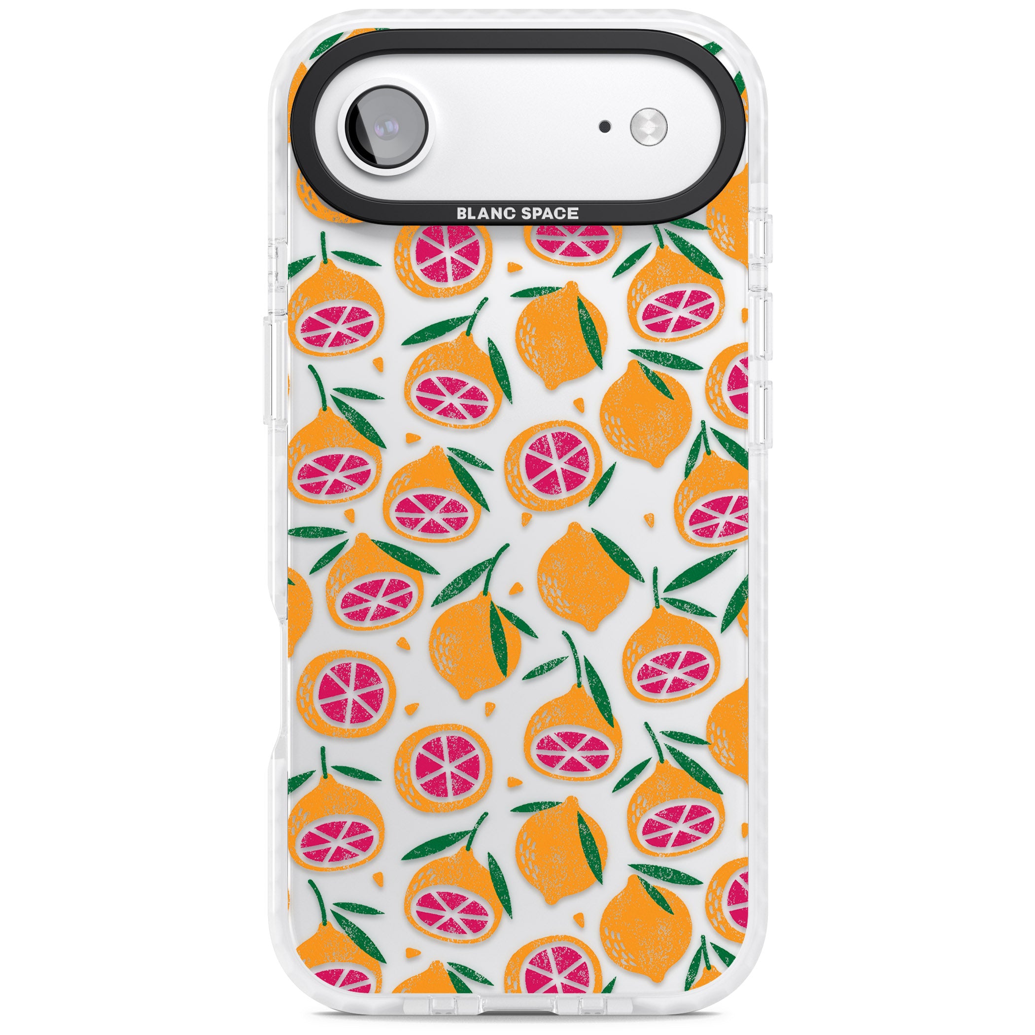 Blood Orange Fruit Pattern Transparent iPhone 17 Air Impact Clear Phone Case