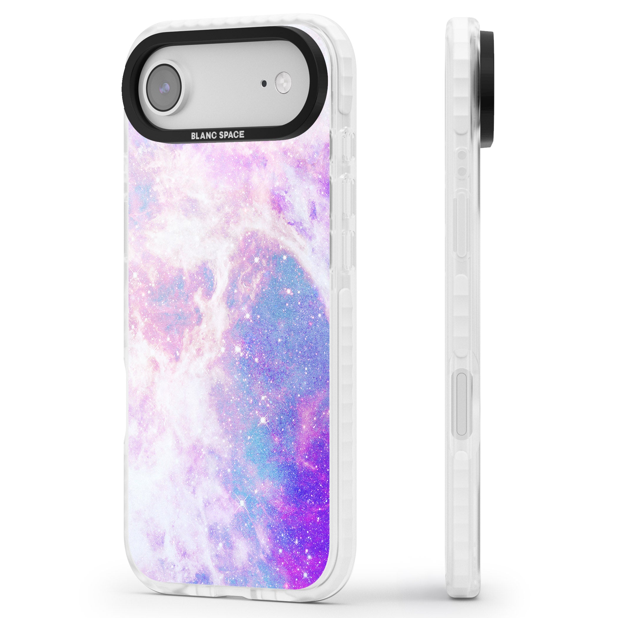 Pastel Galaxy iPhone 17 Air Impact Clear Phone Case Side Profile