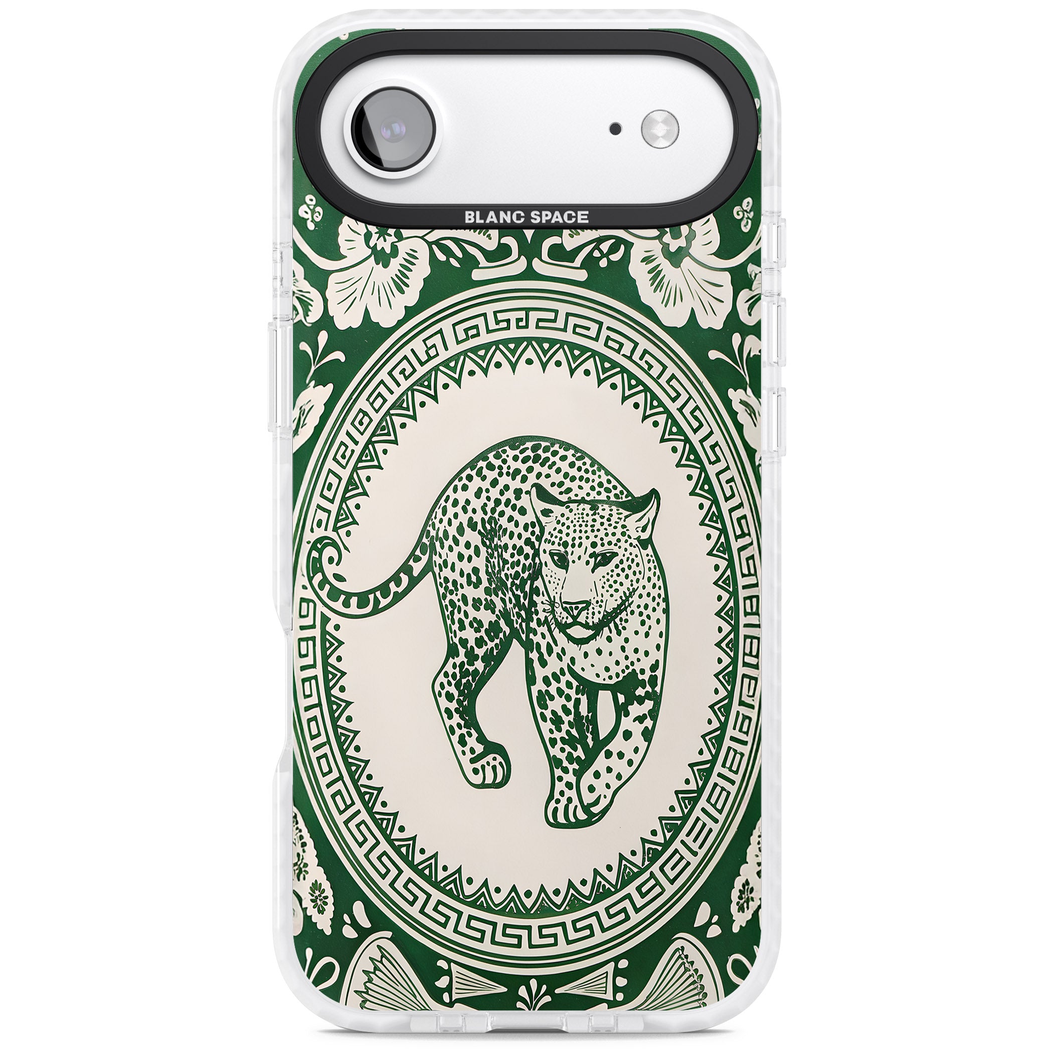 Green Leopard iPhone 17 Air Impact Clear Phone Case