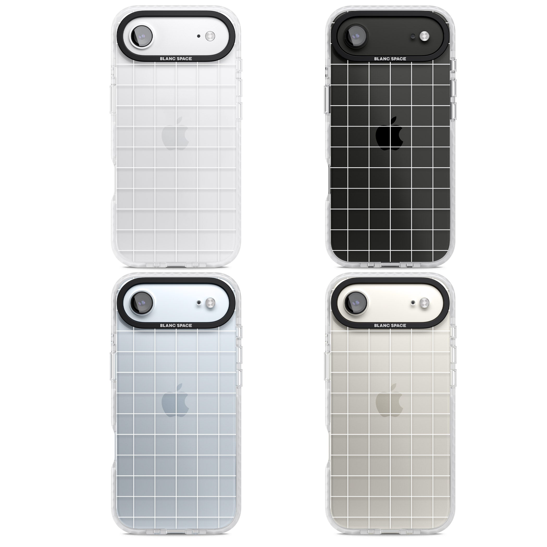 Modern Grid iPhone 17 Air Impact Clear Phone Case APT Impact Protection