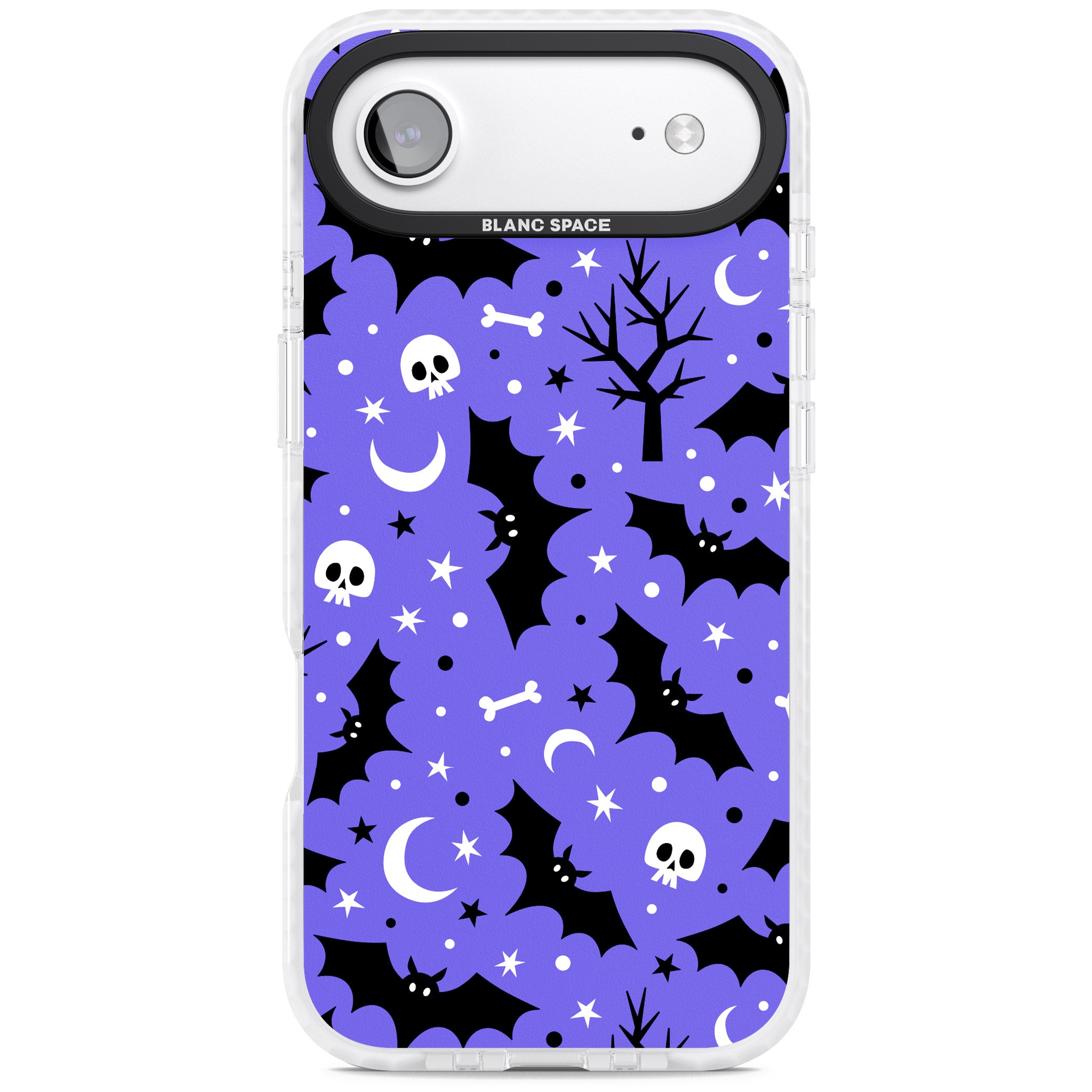 Bats N' Bones Pattern iPhone 17 Air Impact Clear Phone Case